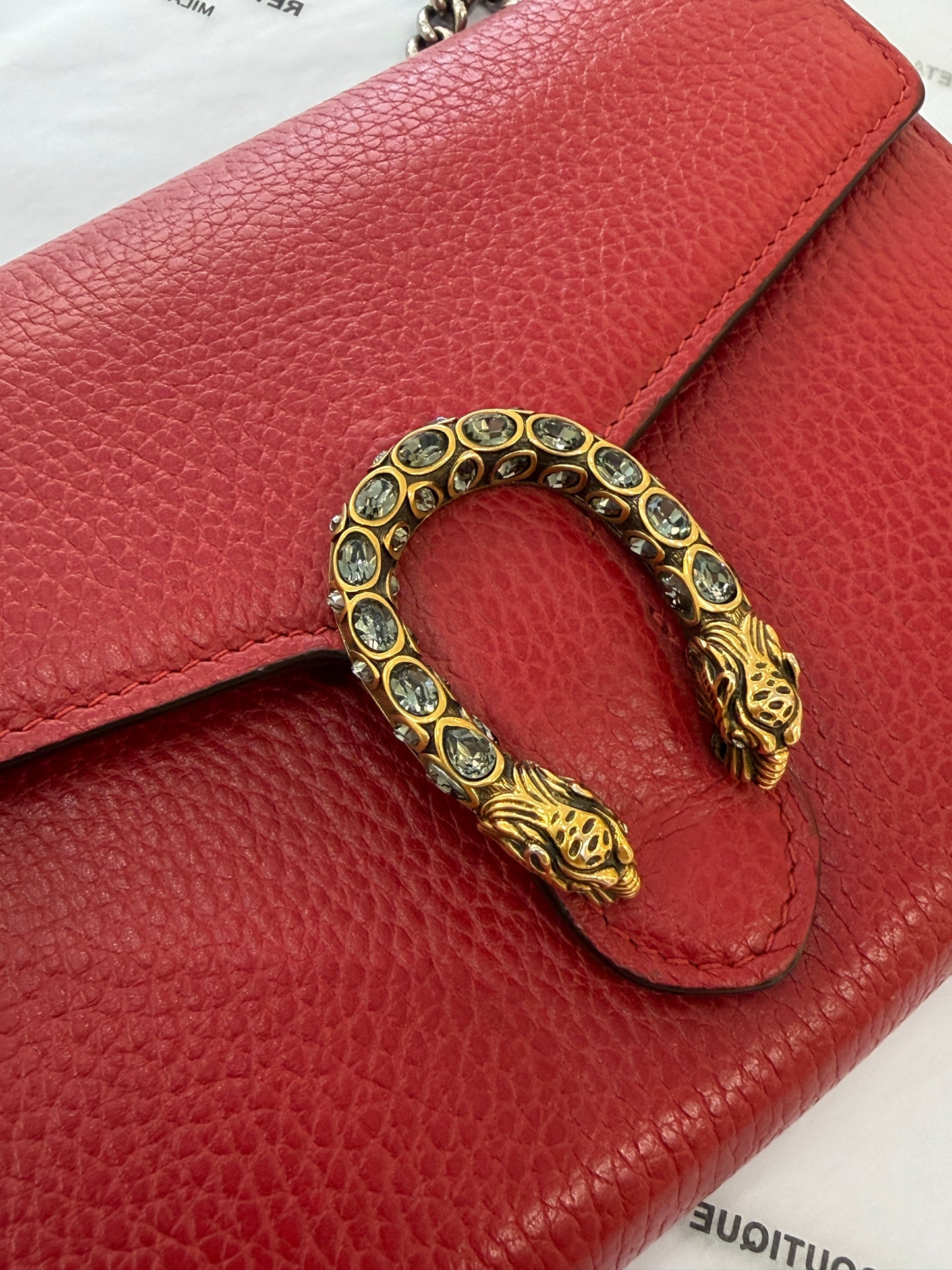 Gucci Dionysus Chain Wallet in Pelle