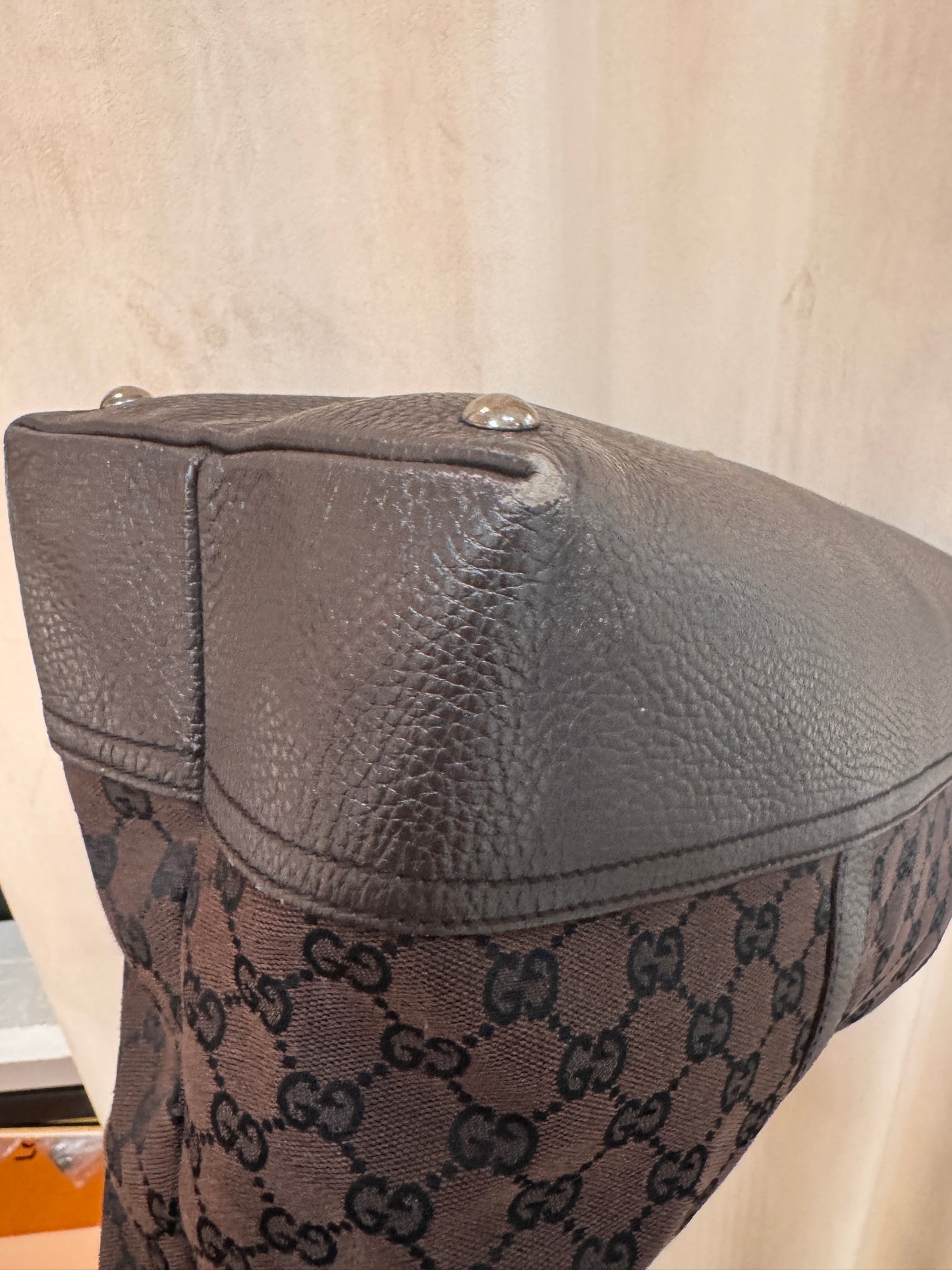 Gucci Borsone in tela+pelle