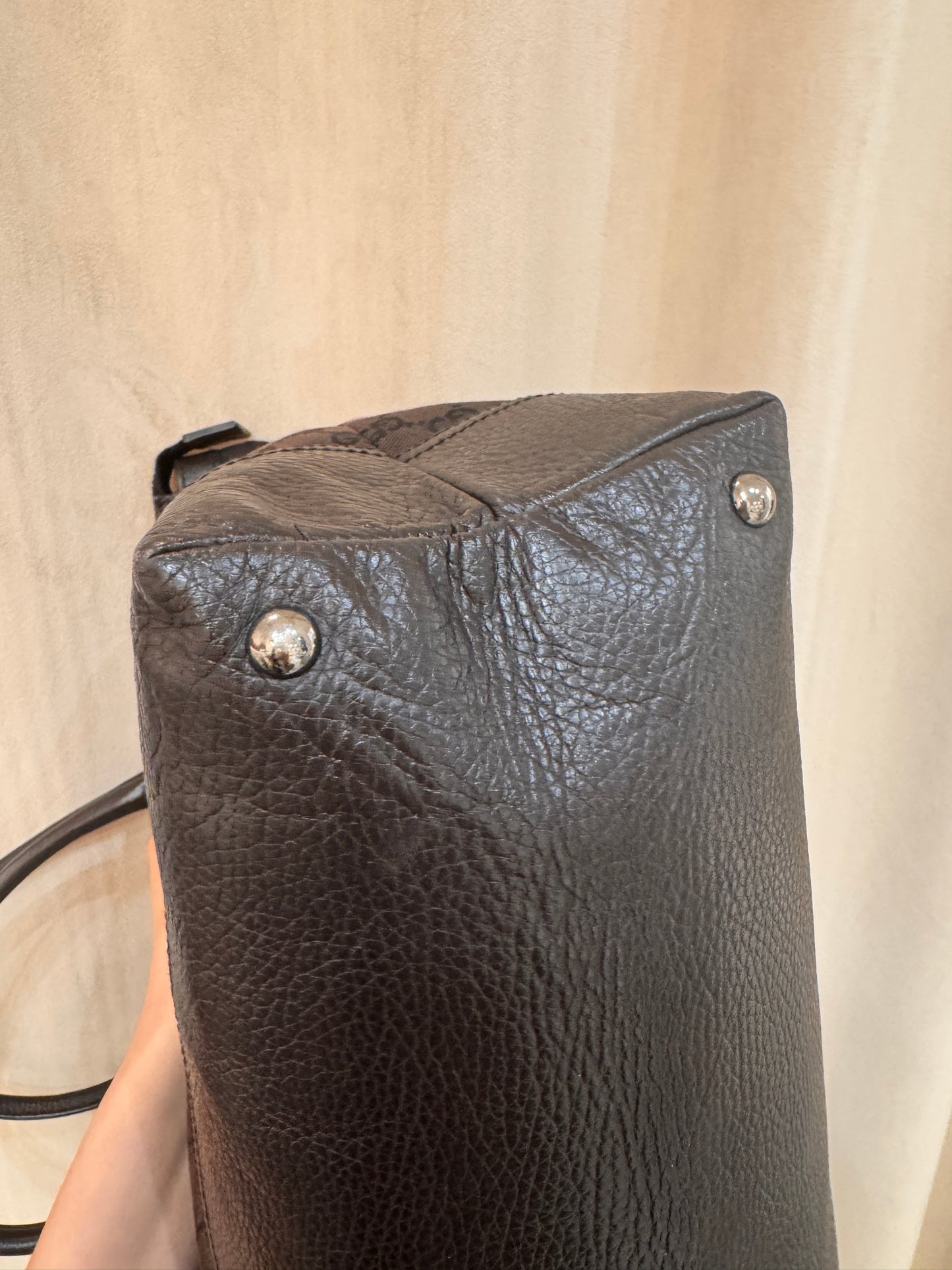 Gucci Borsone in tela+pelle
