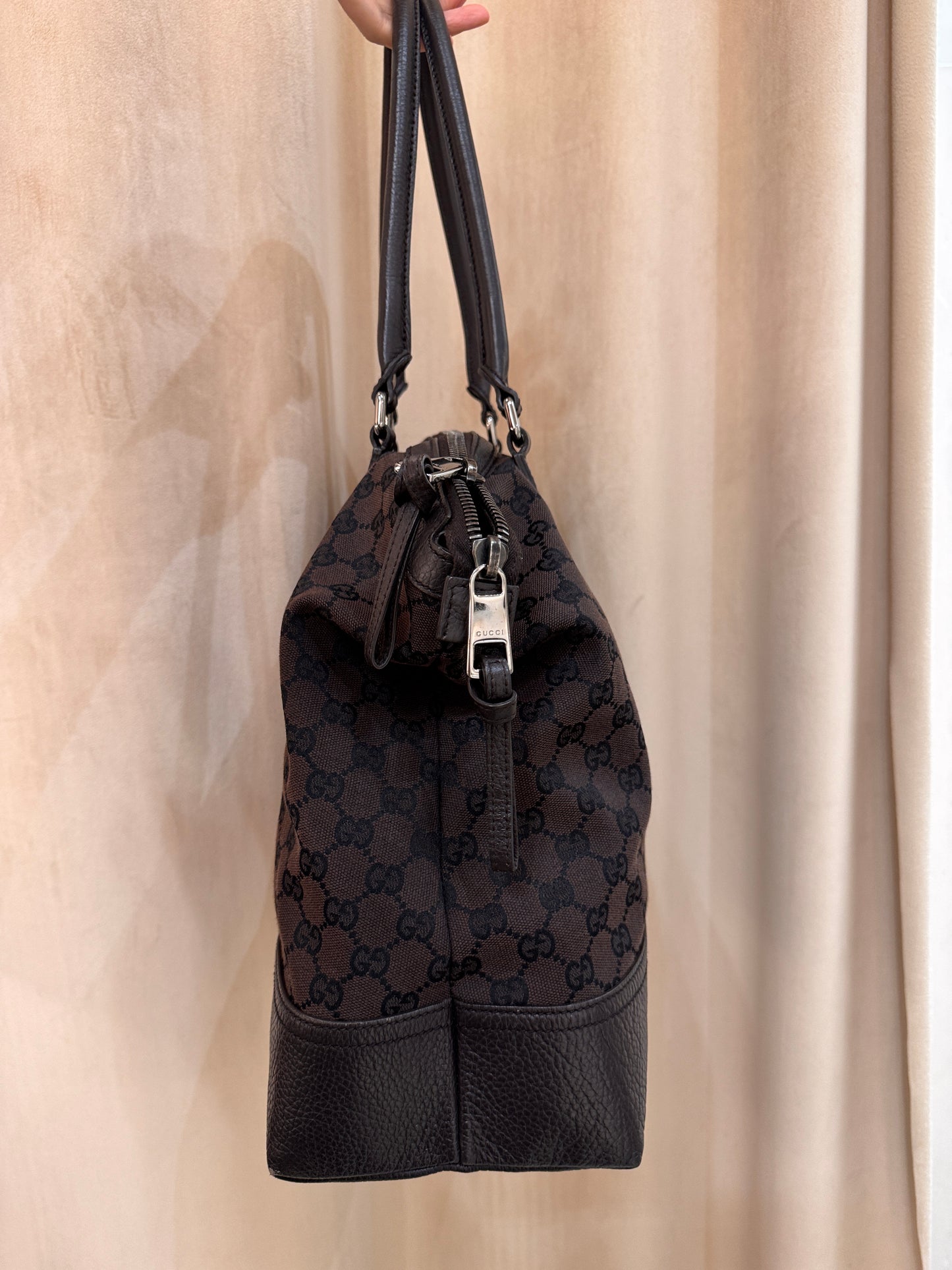 Gucci Borsone in tela+pelle