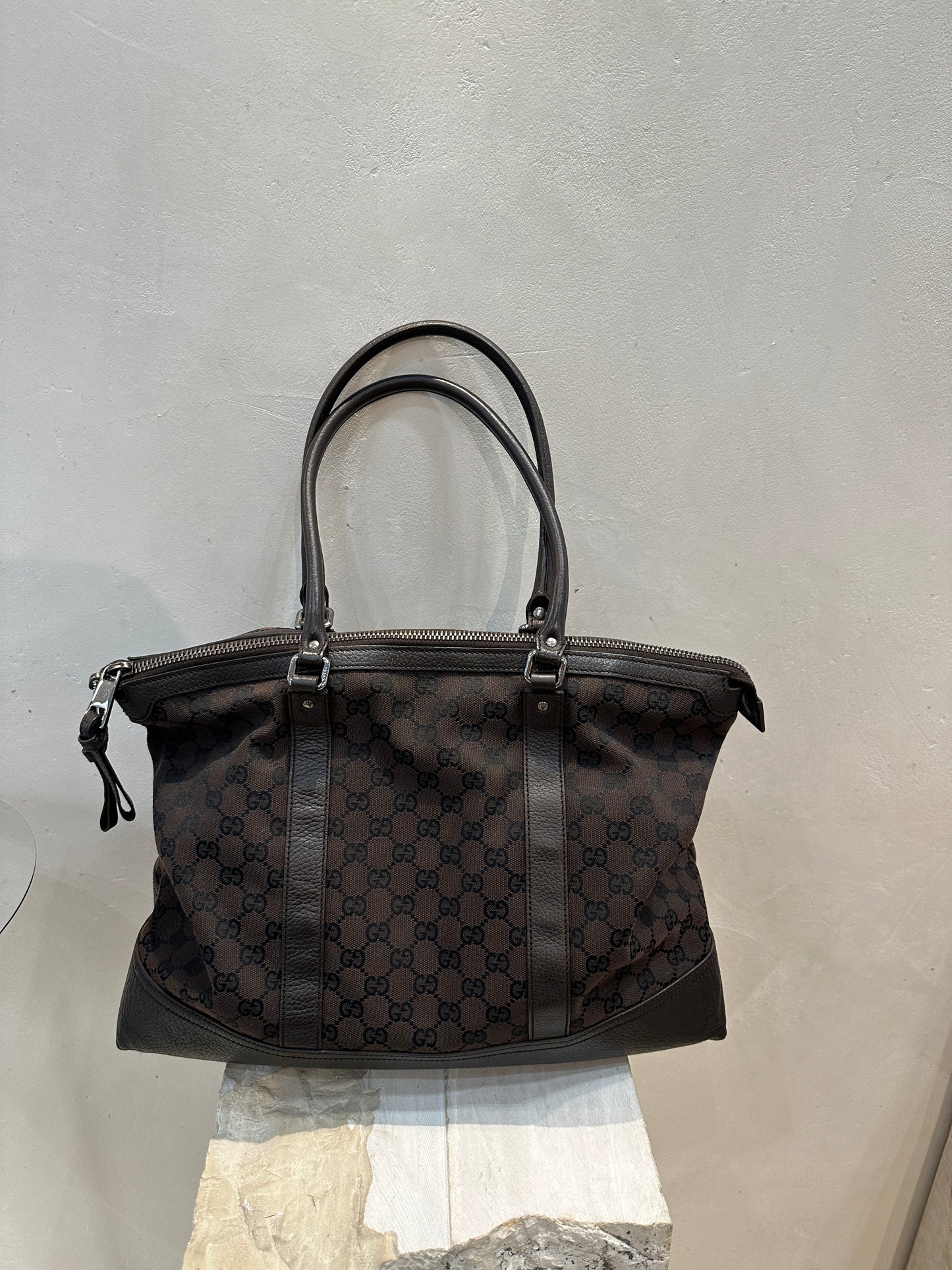 Gucci Borsone in tela+pelle