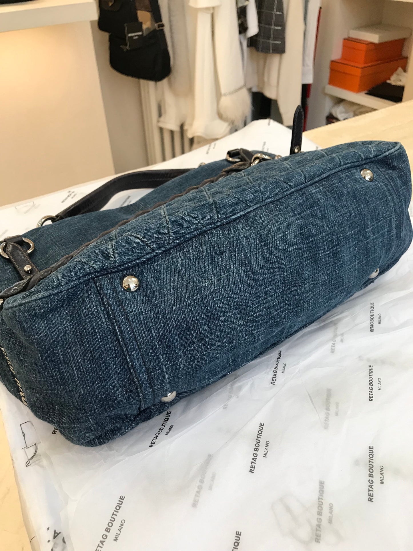 Miumiu Tote Bag in Denim
