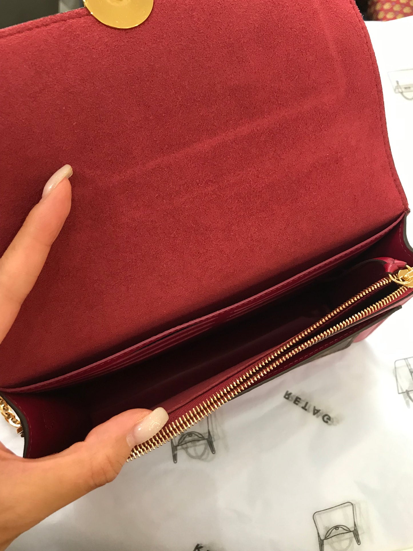 Louis Vuitton Borsa Flore chain in pelle