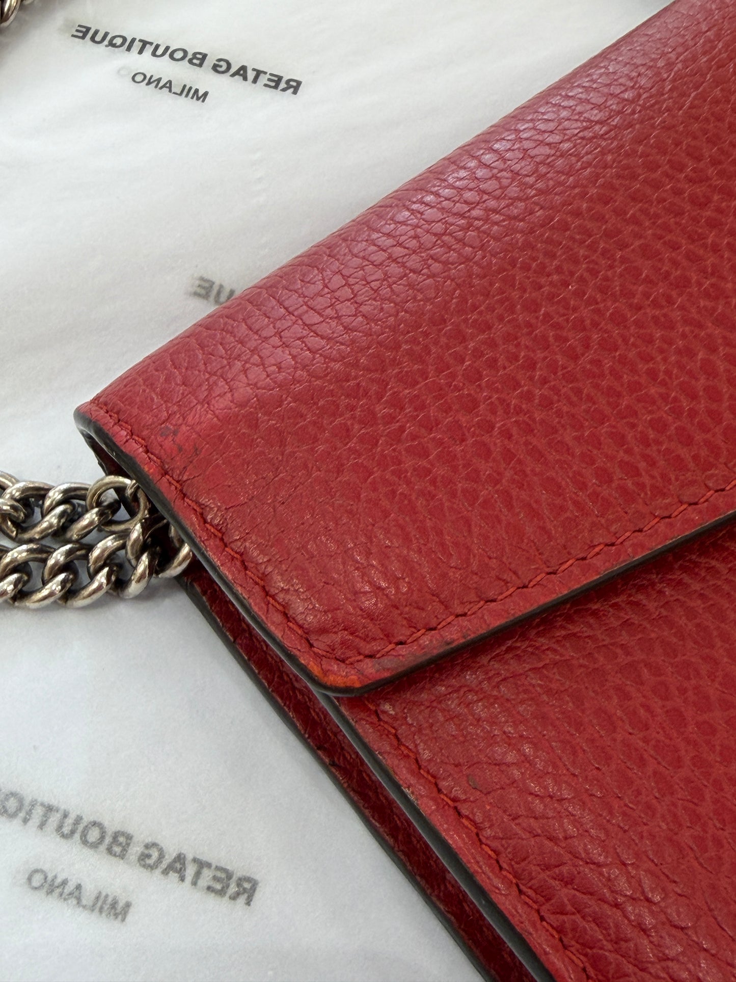 Gucci Dionysus Chain Wallet in Pelle