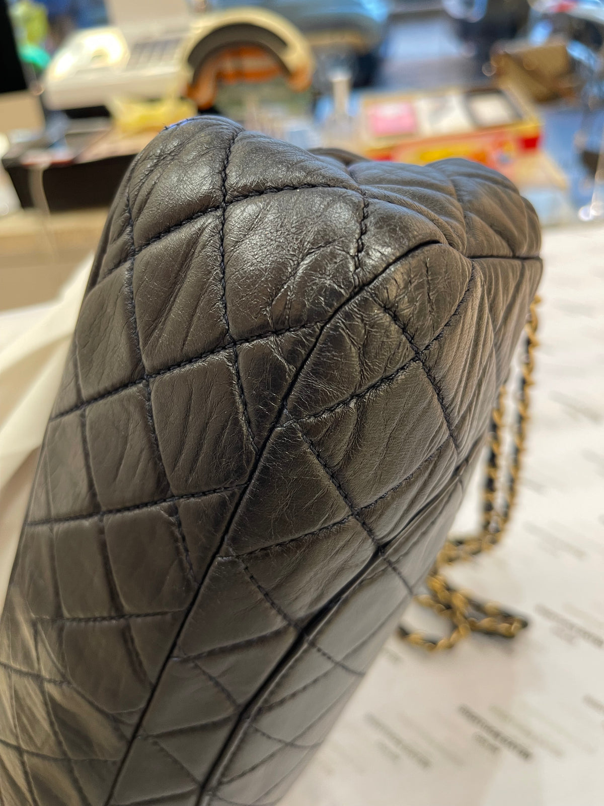 Chanel Borsa in Pelle Blu Scuro