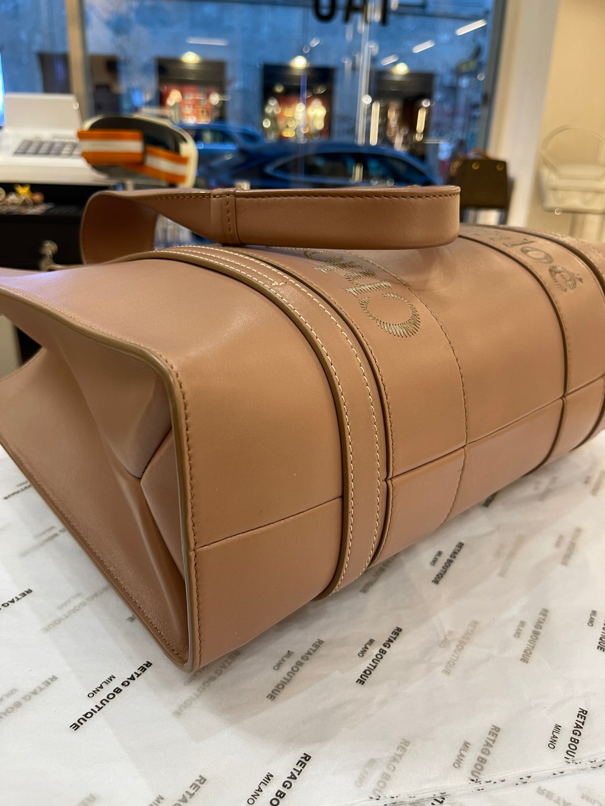 Chloé Tote Bag Woody in pelle