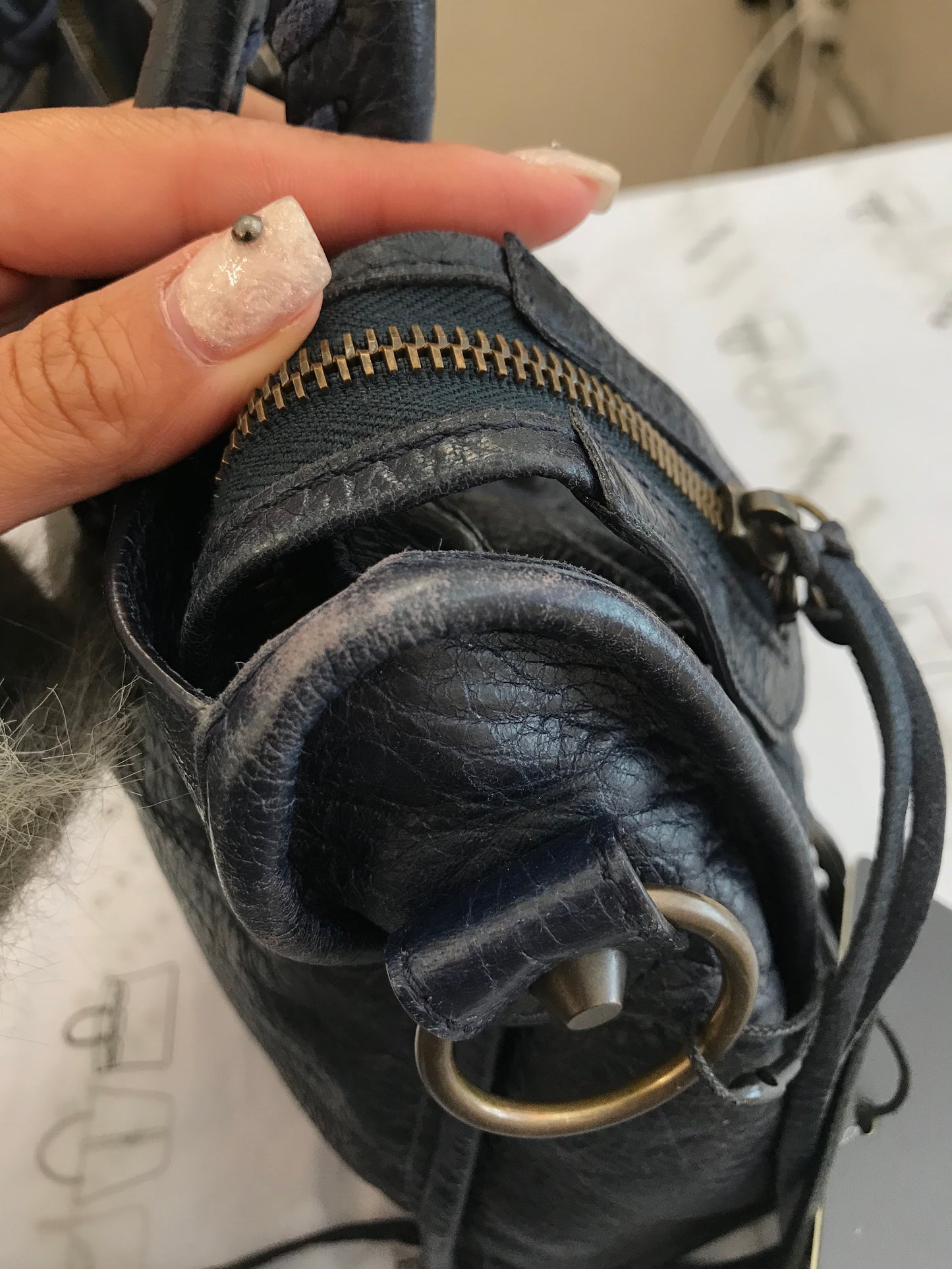 Balenciaga City Blu Scuro TG Small