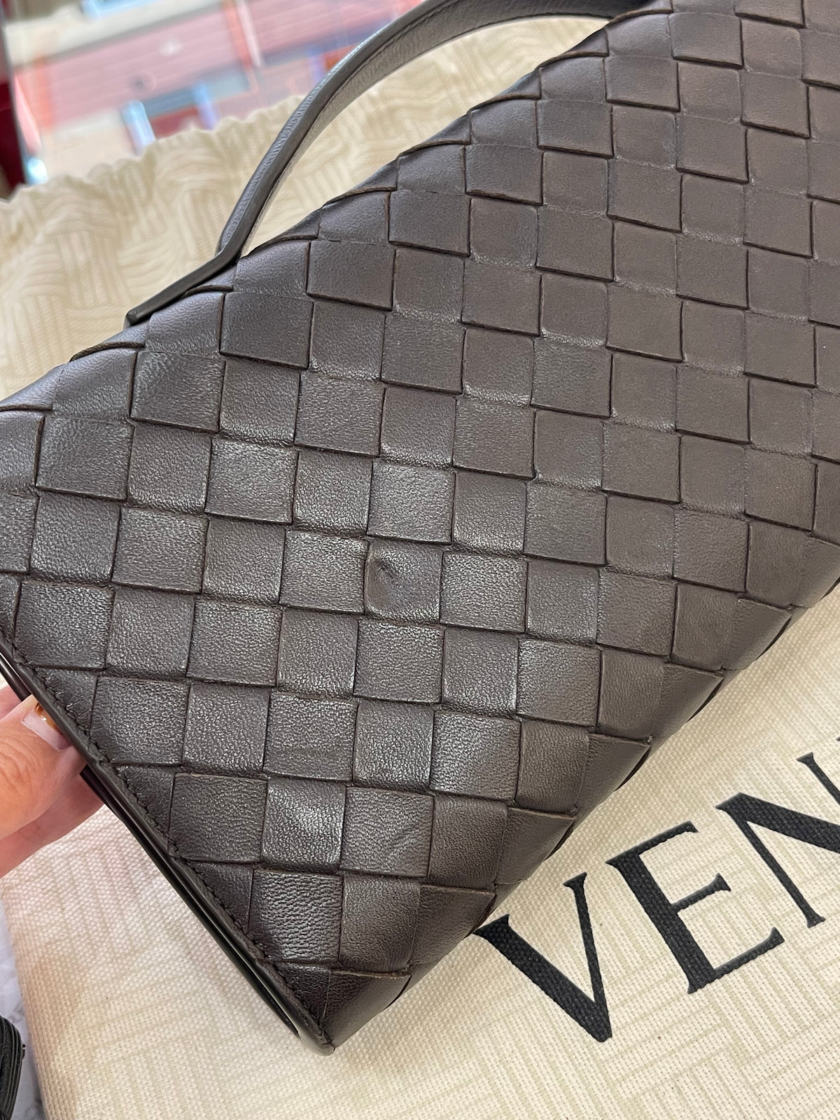 Bottega Veneta Andiamo Clutch Fondant