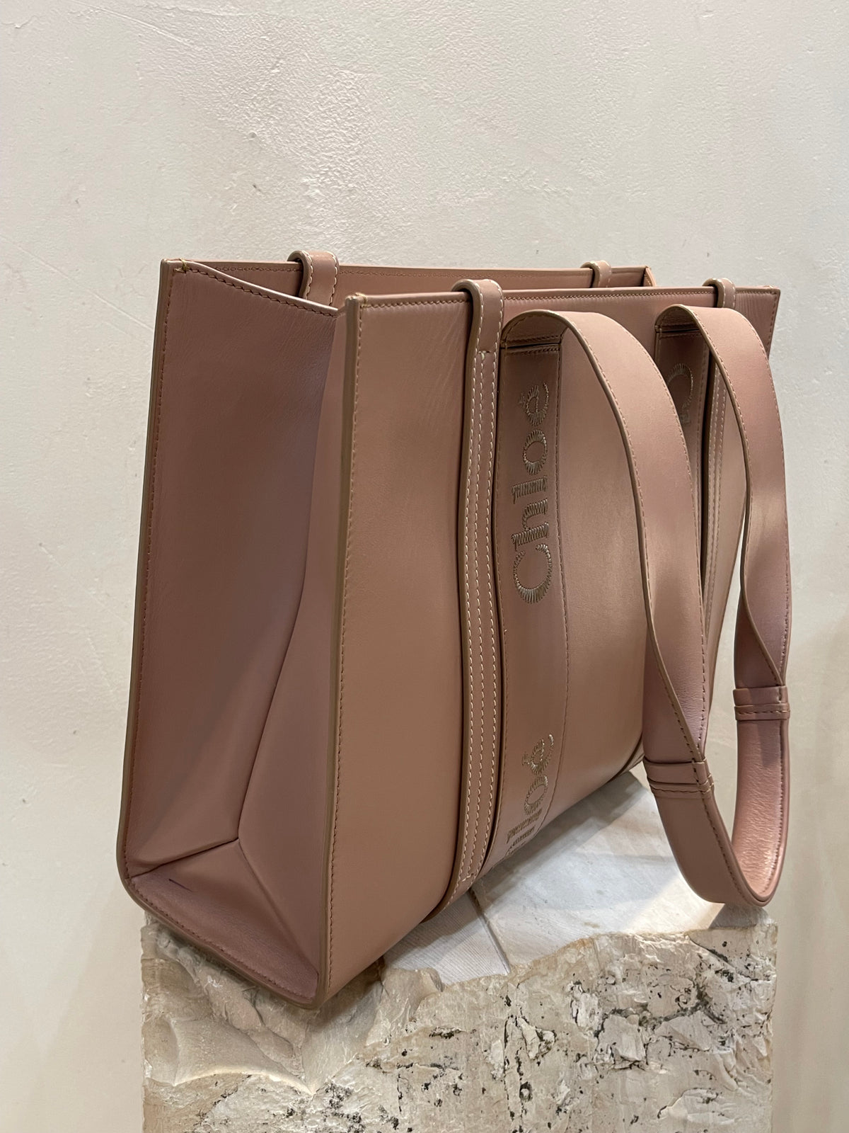 Chloé Tote Bag Woody in pelle