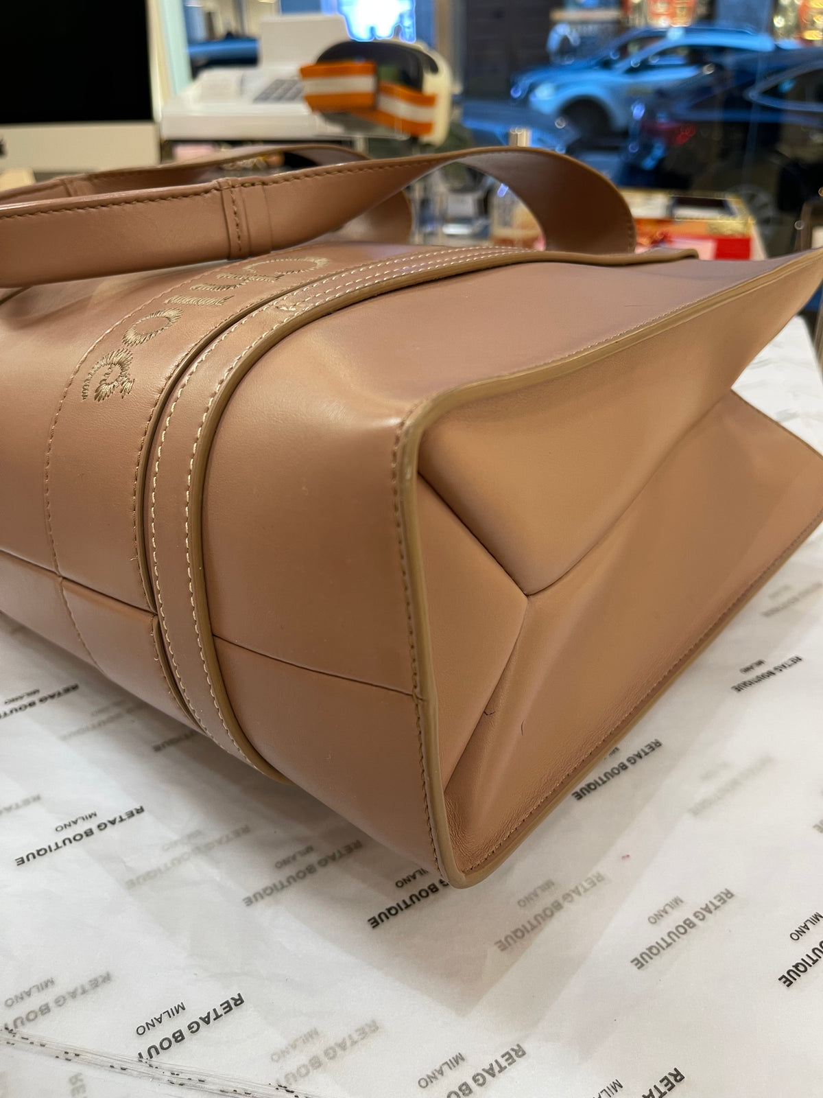 Chloé Tote Bag Woody in pelle