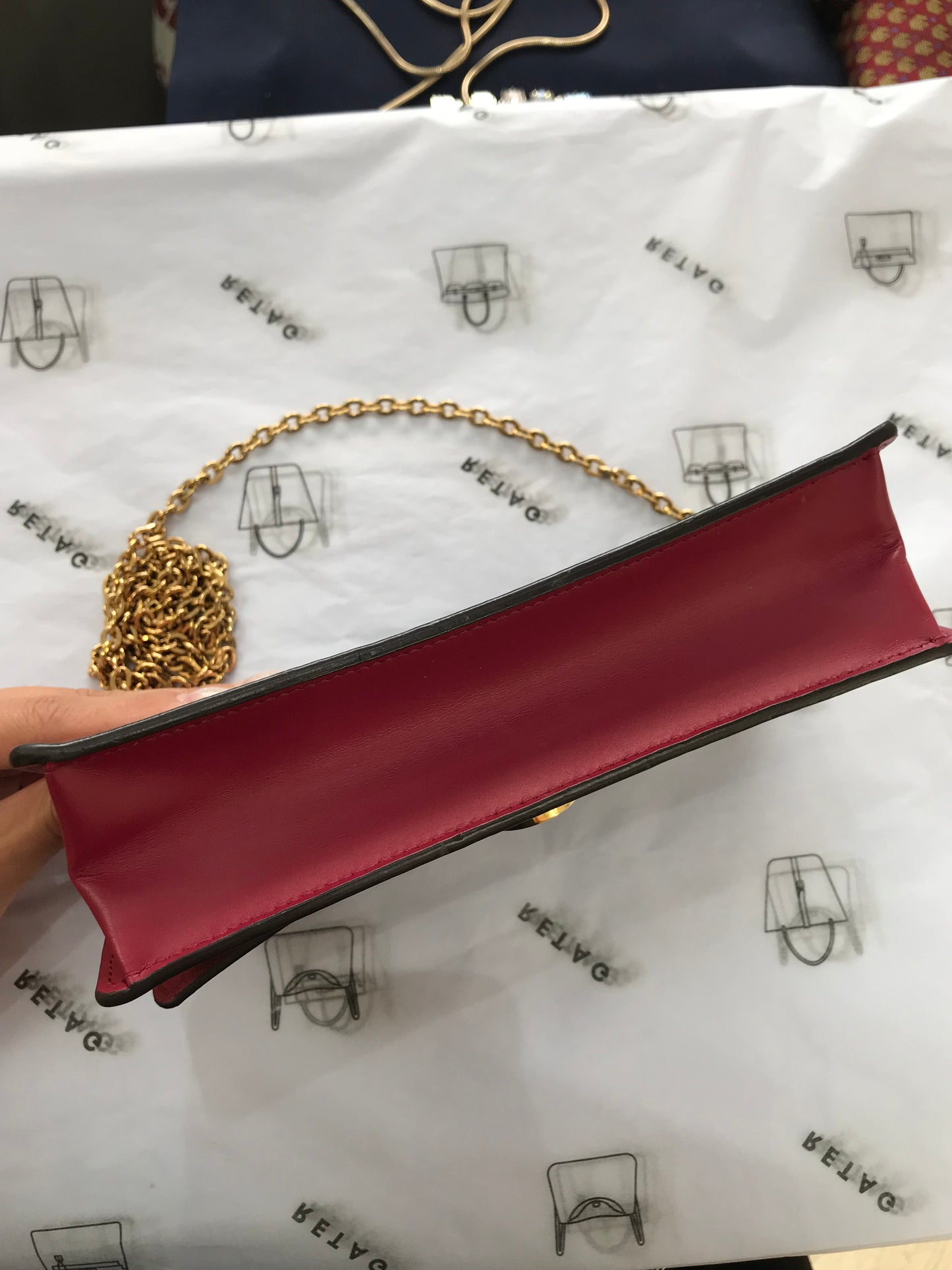 Louis Vuitton Borsa Flore chain in pelle