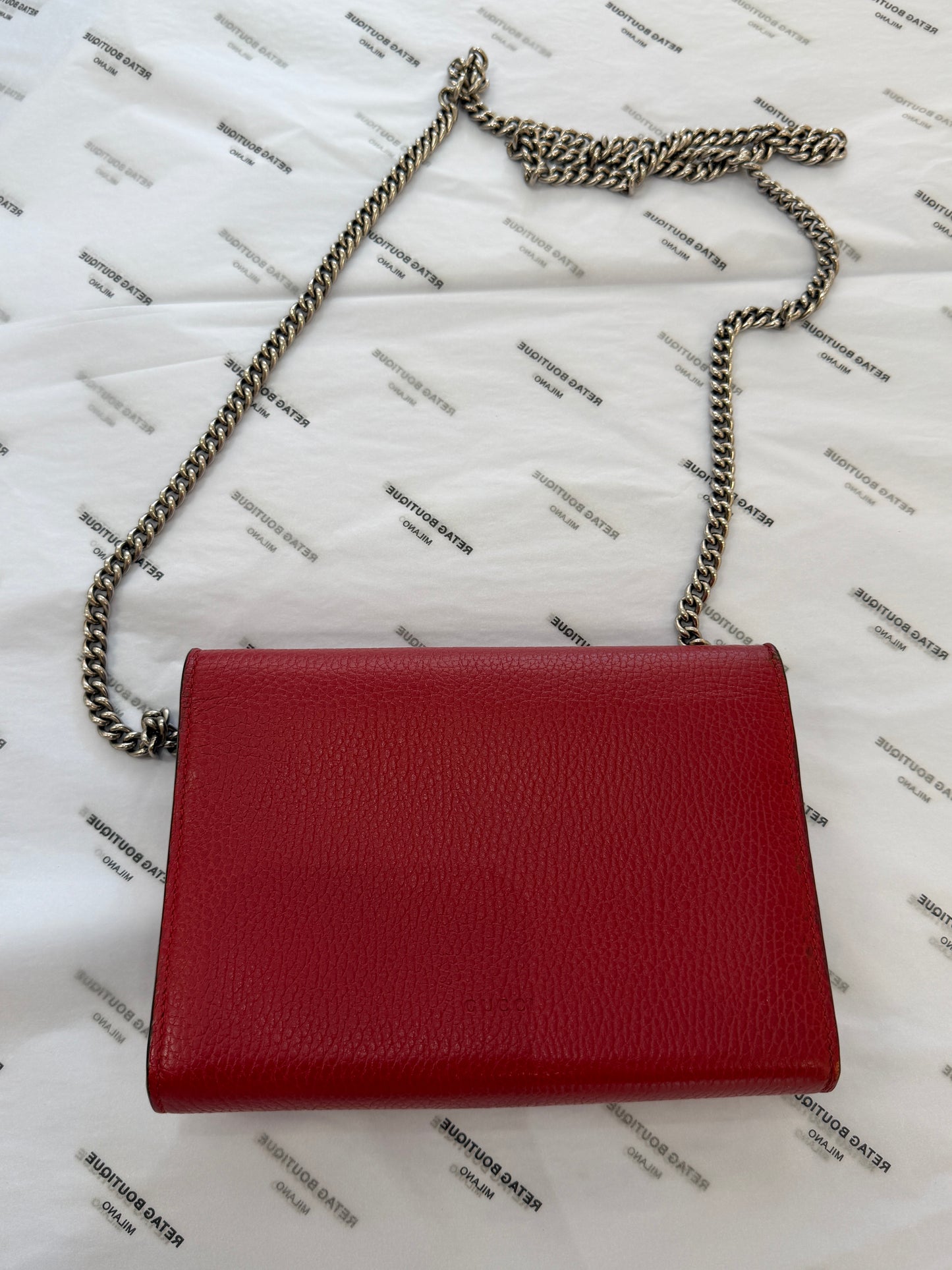 Gucci Dionysus Chain Wallet in Pelle