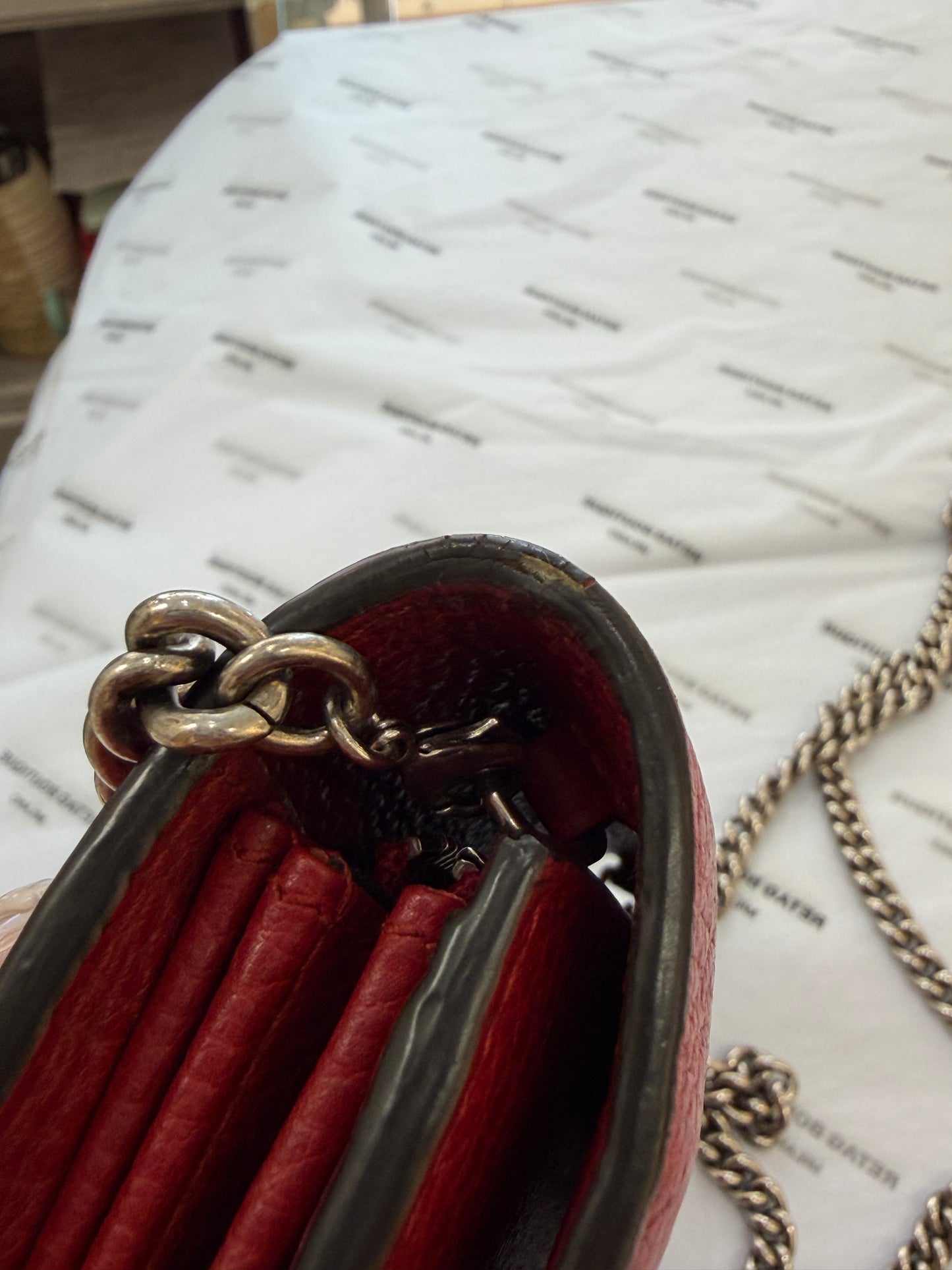 Gucci Dionysus Chain Wallet in Pelle