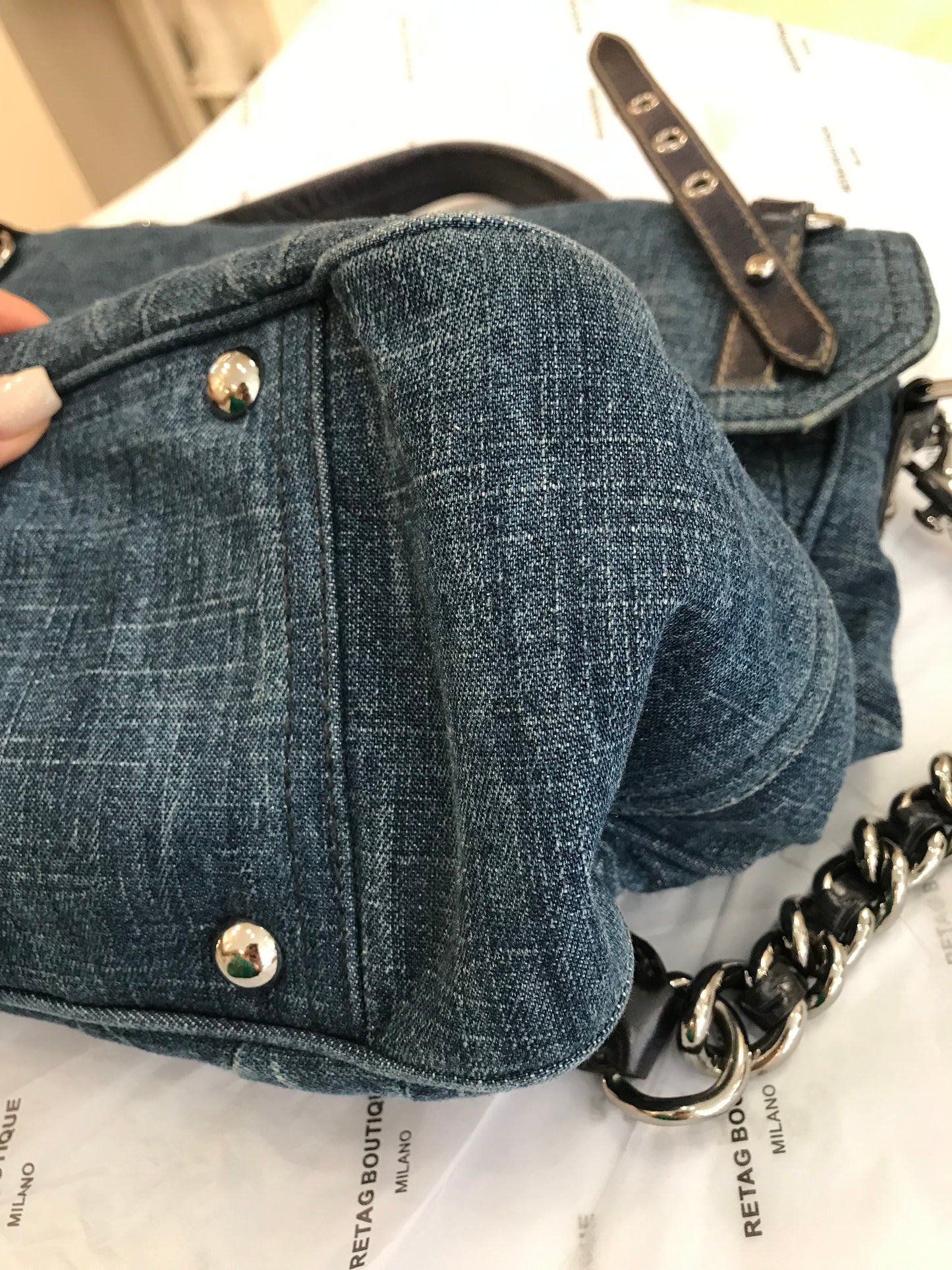 Miumiu Tote Bag in Denim
