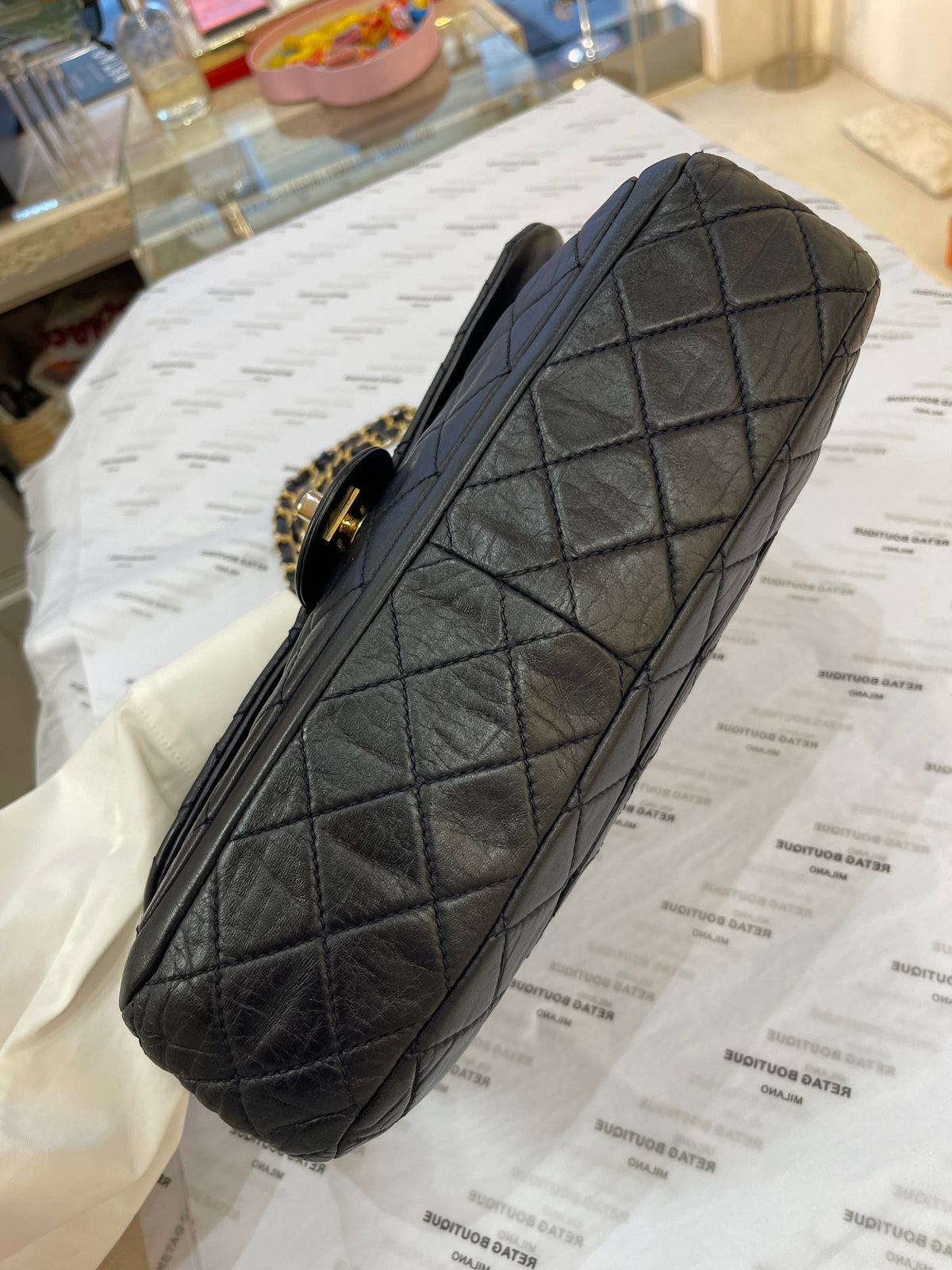 Chanel Borsa in Pelle Blu Scuro
