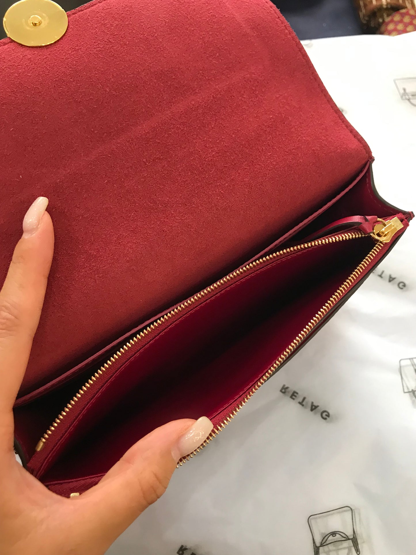 Louis Vuitton Borsa Flore chain in pelle
