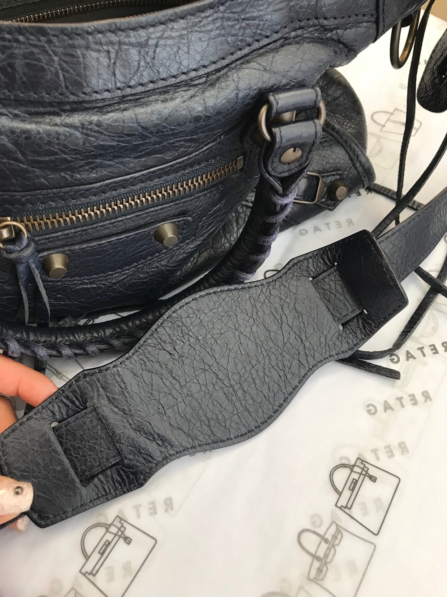 Balenciaga City Blu Scuro TG Small