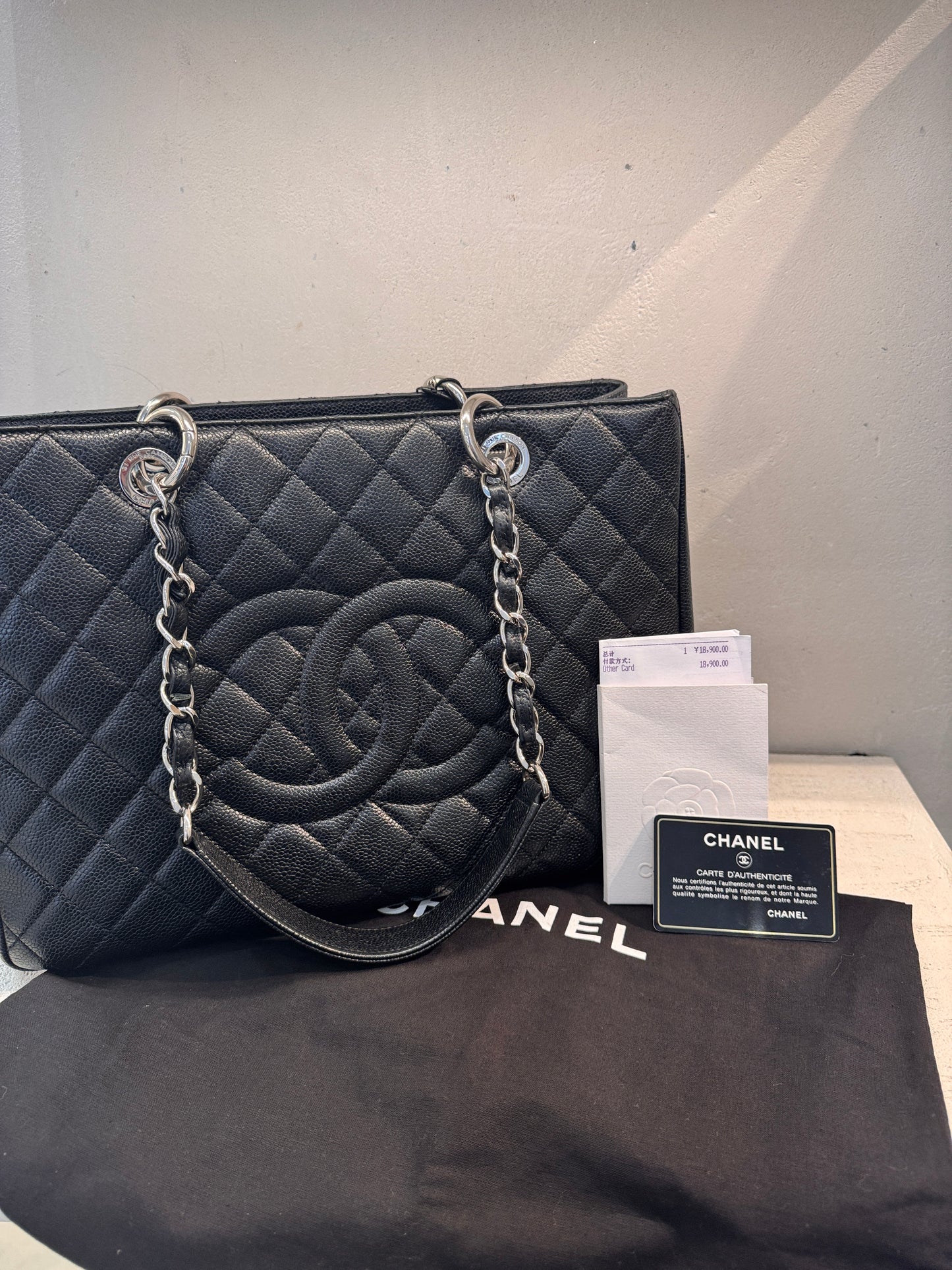 Chanel Caviar Leather Tote Bag