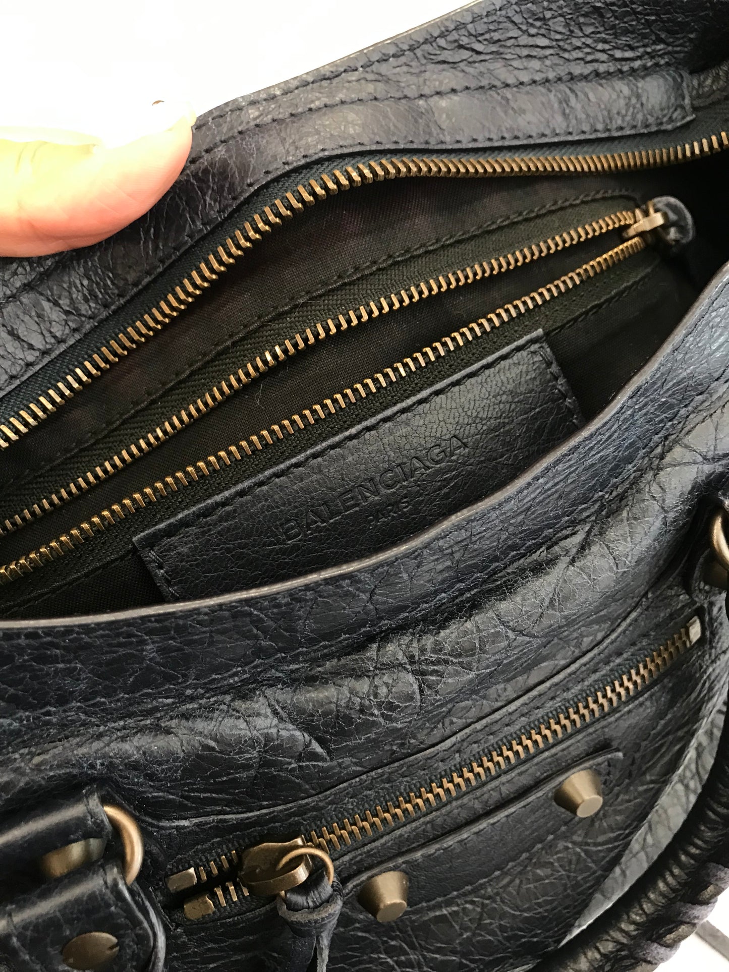 Balenciaga City Blu Scuro TG Small