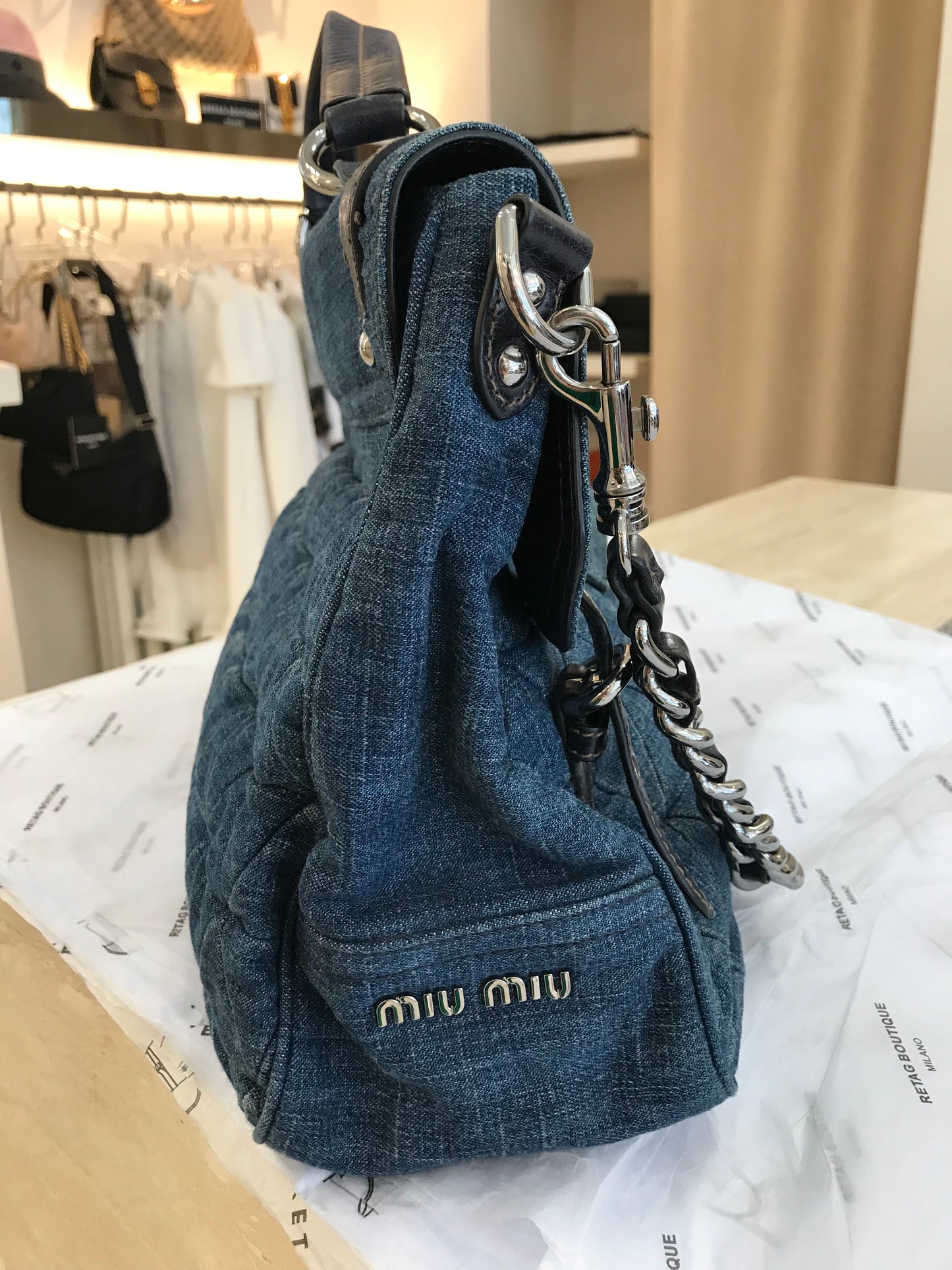 Miumiu Tote Bag in Denim