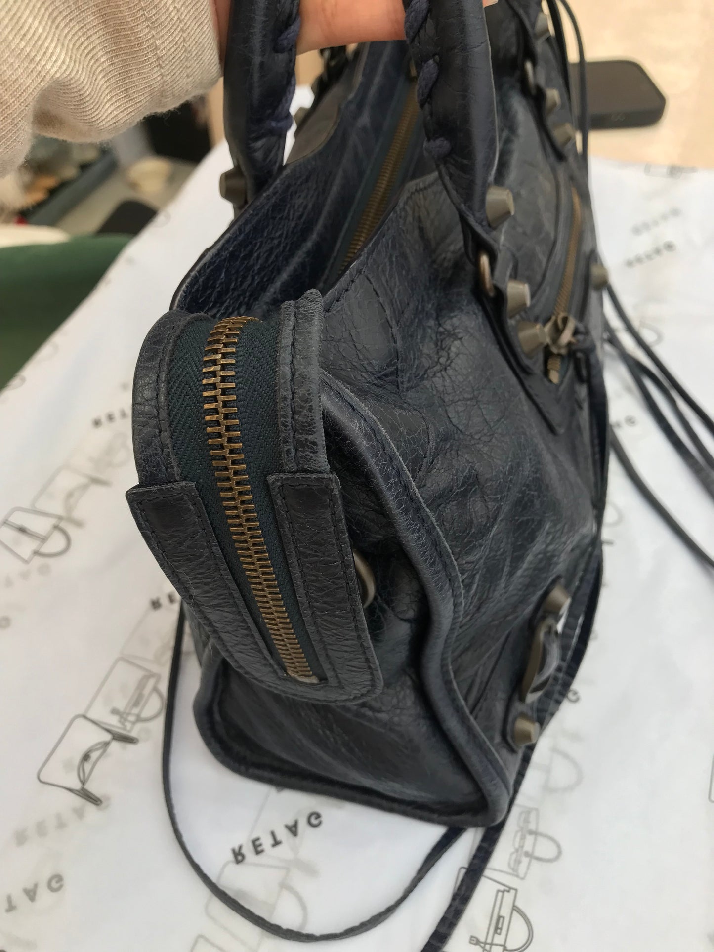 Balenciaga City Blu Scuro TG Small