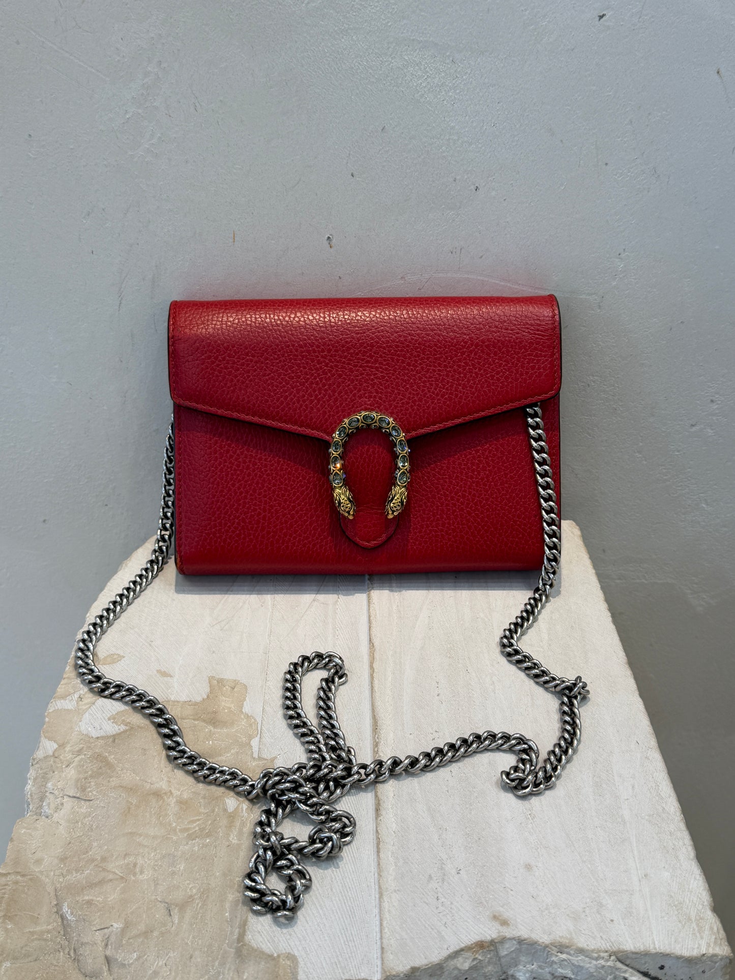 Gucci Dionysus Chain Wallet in Pelle