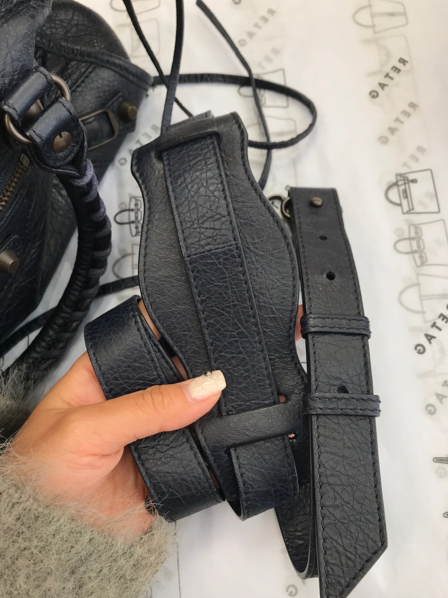 Balenciaga City Blu Scuro TG Small