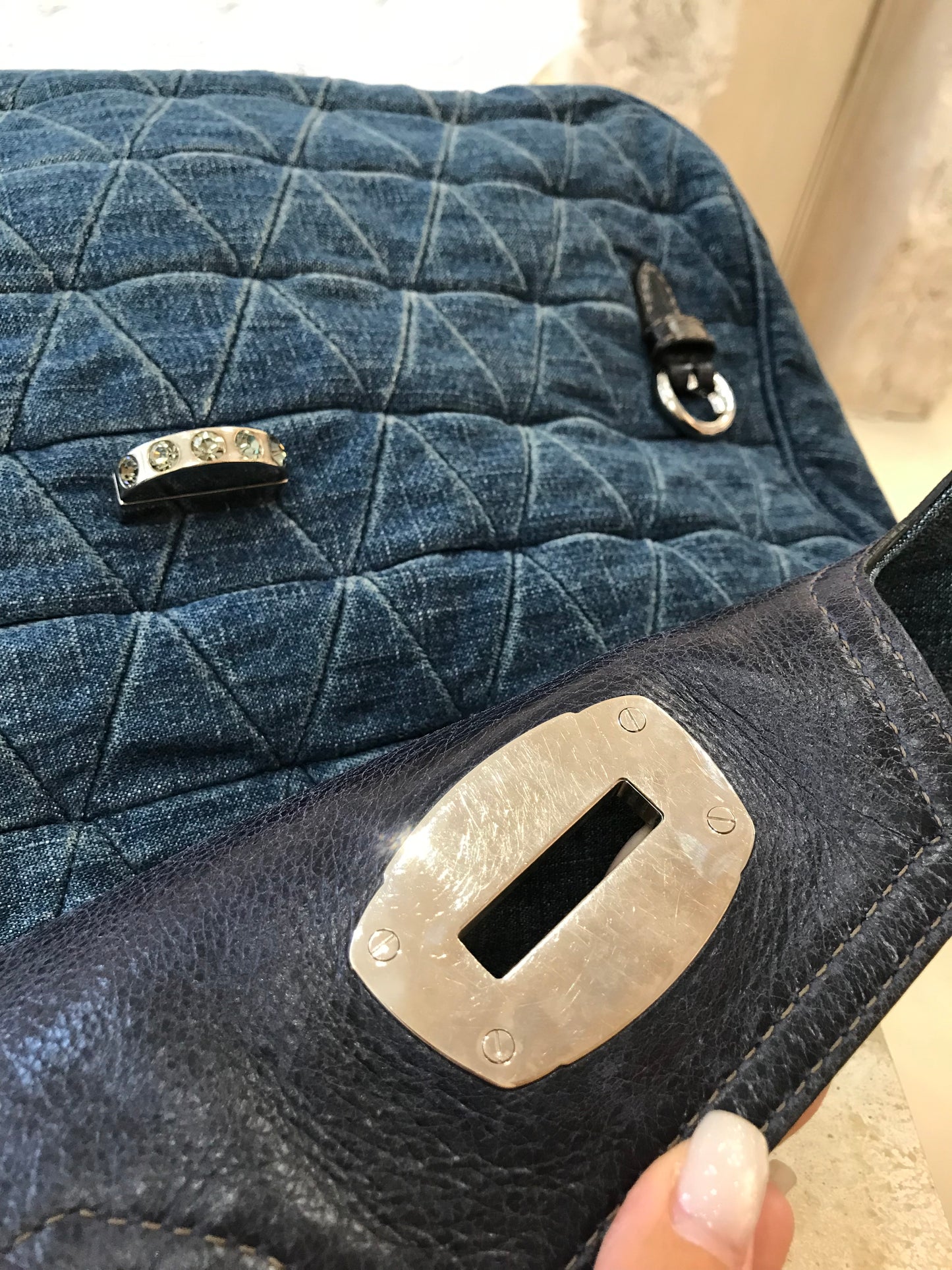 Miumiu Tote Bag in Denim