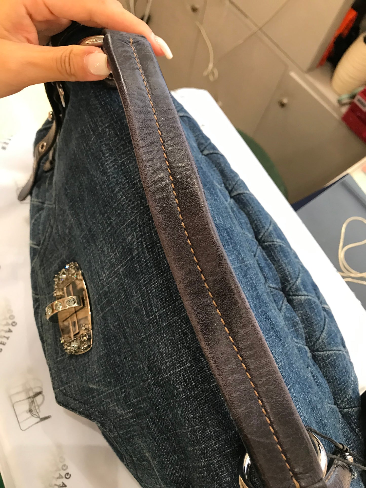 Miumiu Tote Bag in Denim