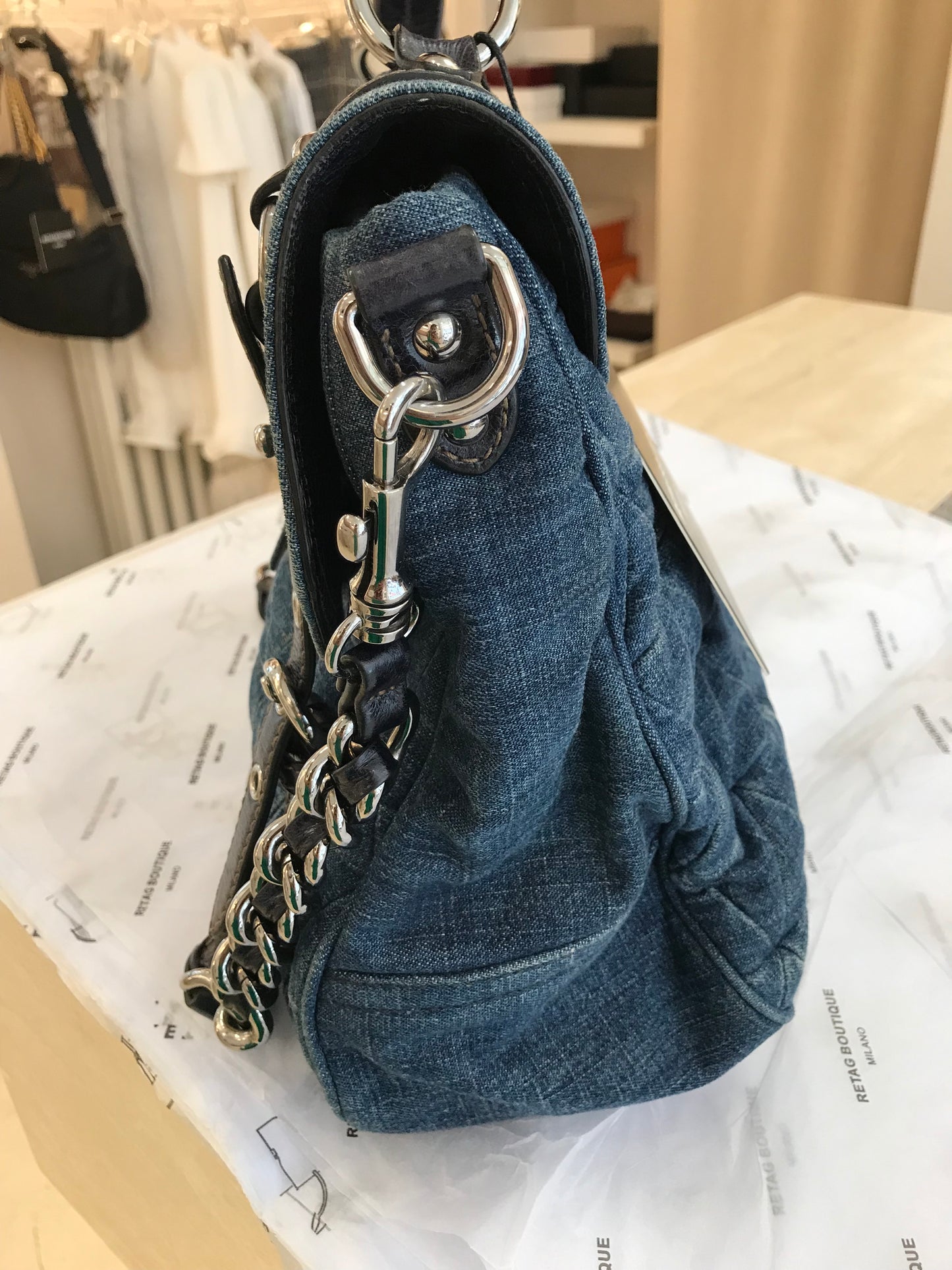 Miumiu Tote Bag in Denim