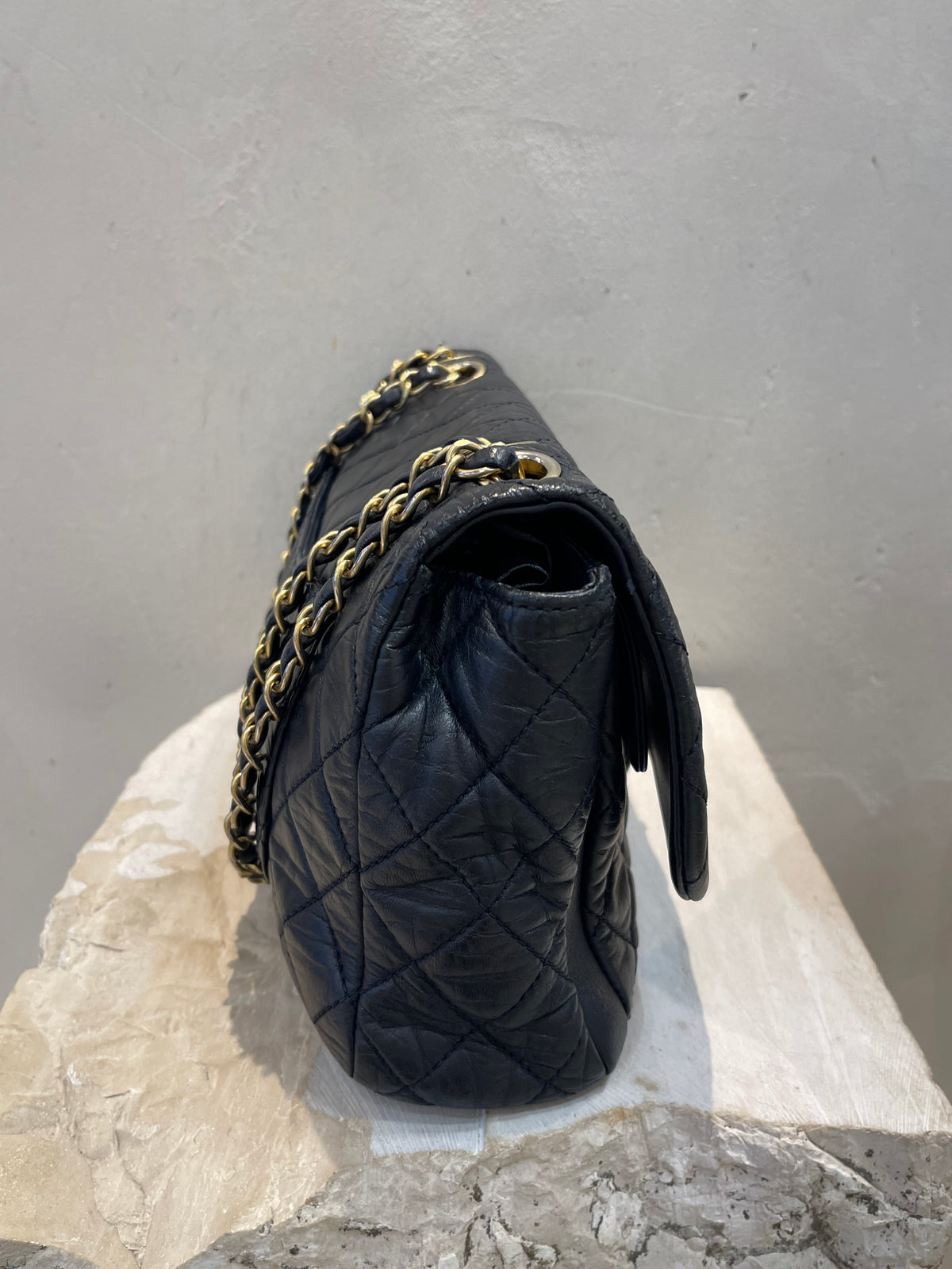 Chanel Borsa in Pelle Blu Scuro
