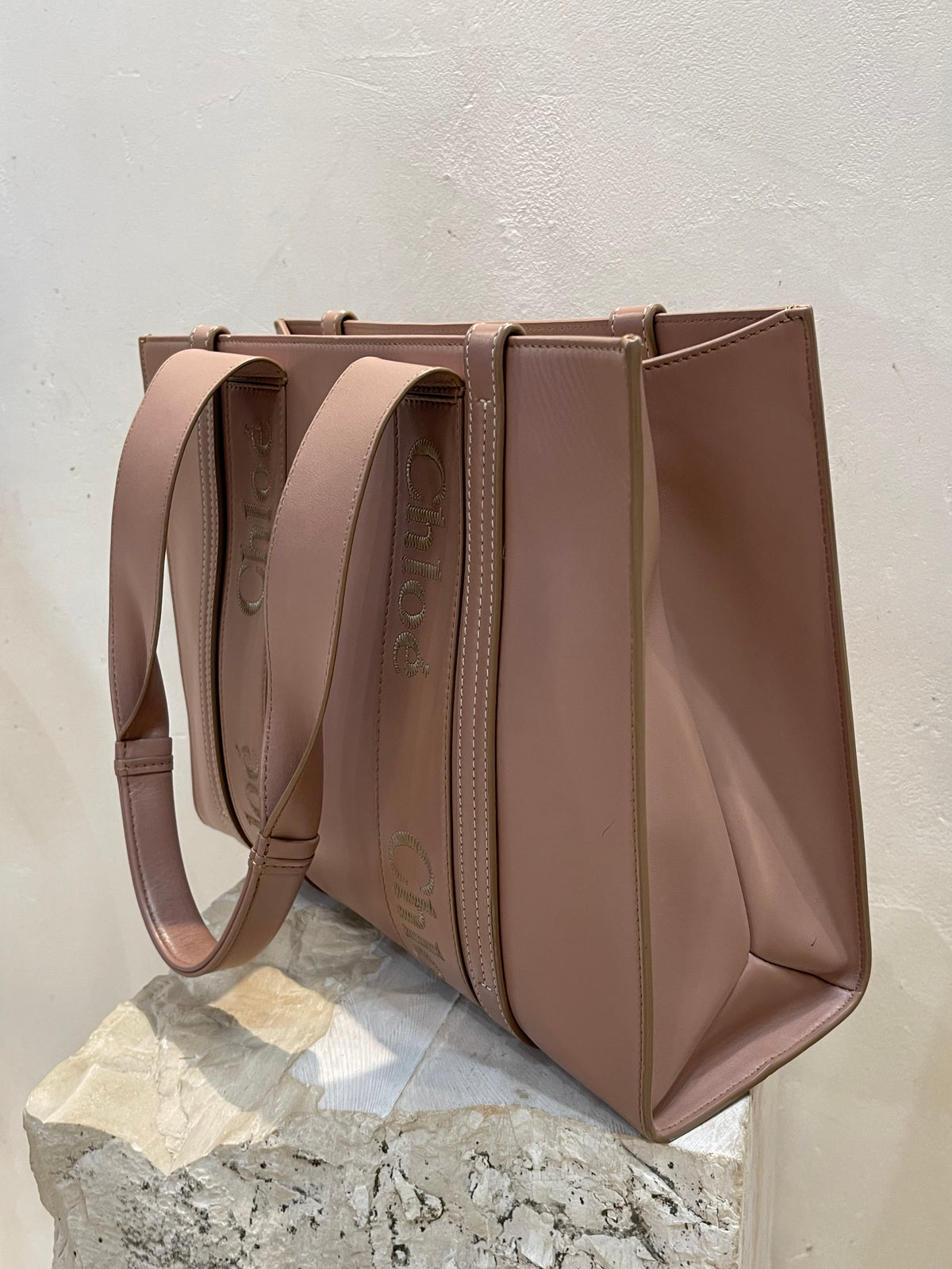 Chloé Tote Bag Woody in pelle