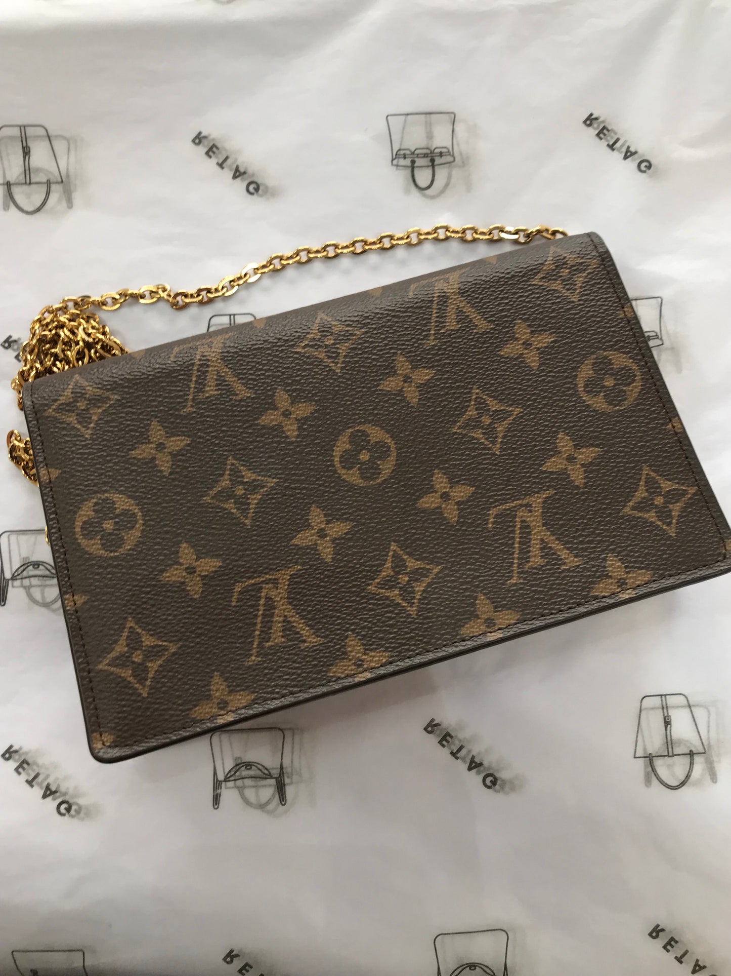 Louis Vuitton Borsa Flore chain in pelle
