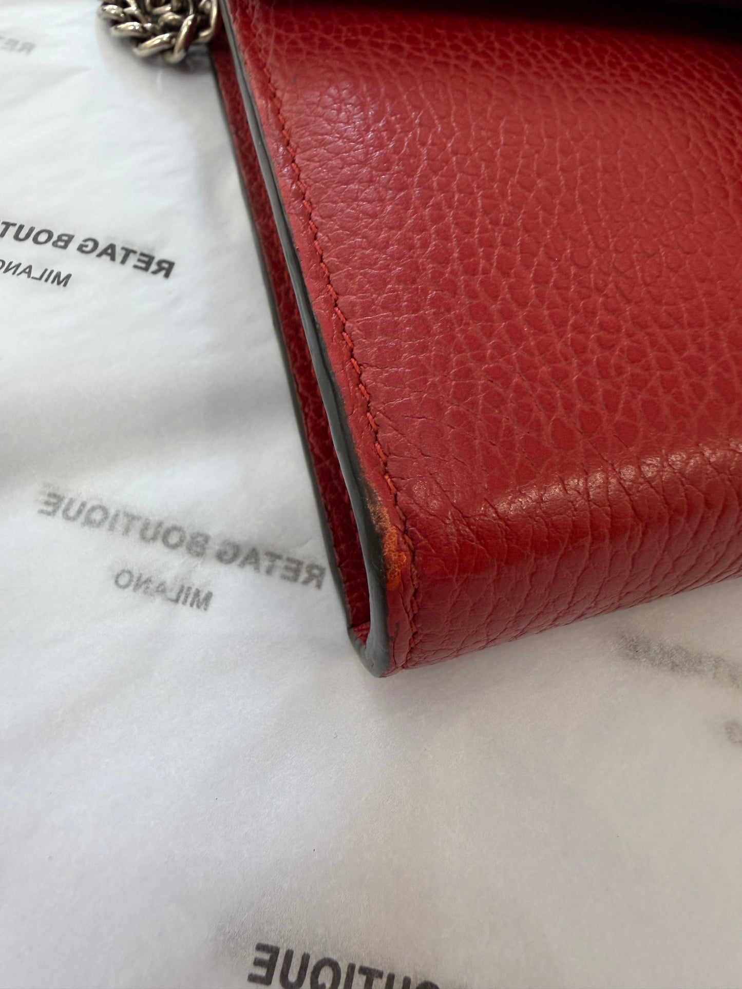 Gucci Dionysus Chain Wallet in Pelle