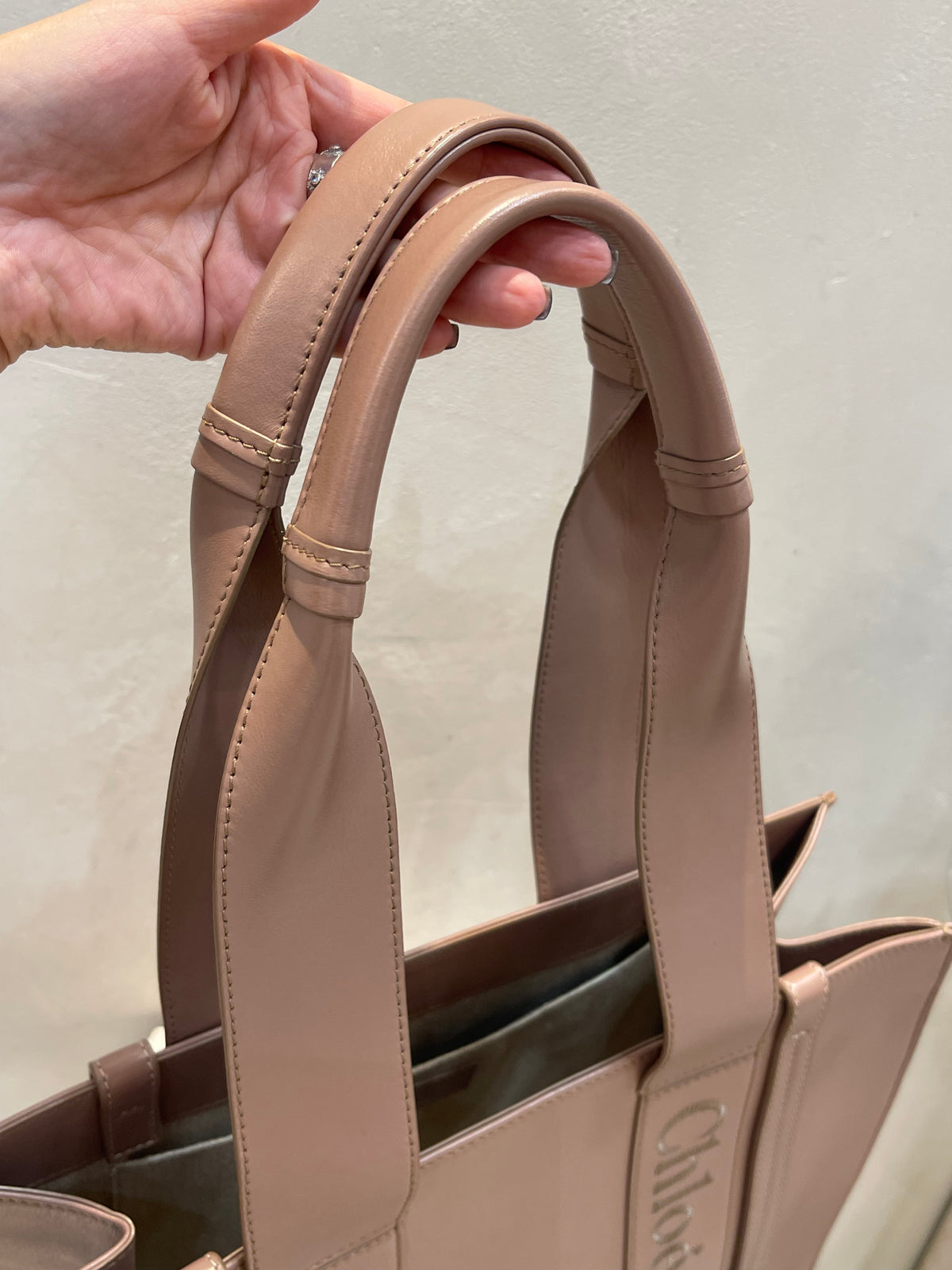 Chloé Tote Bag Woody in pelle