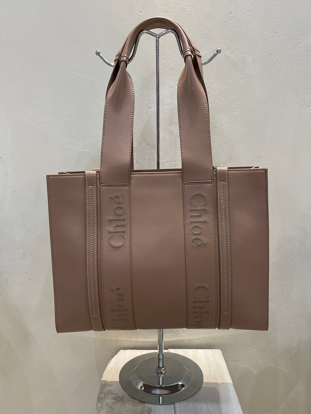 Chloé Tote Bag Woody in pelle