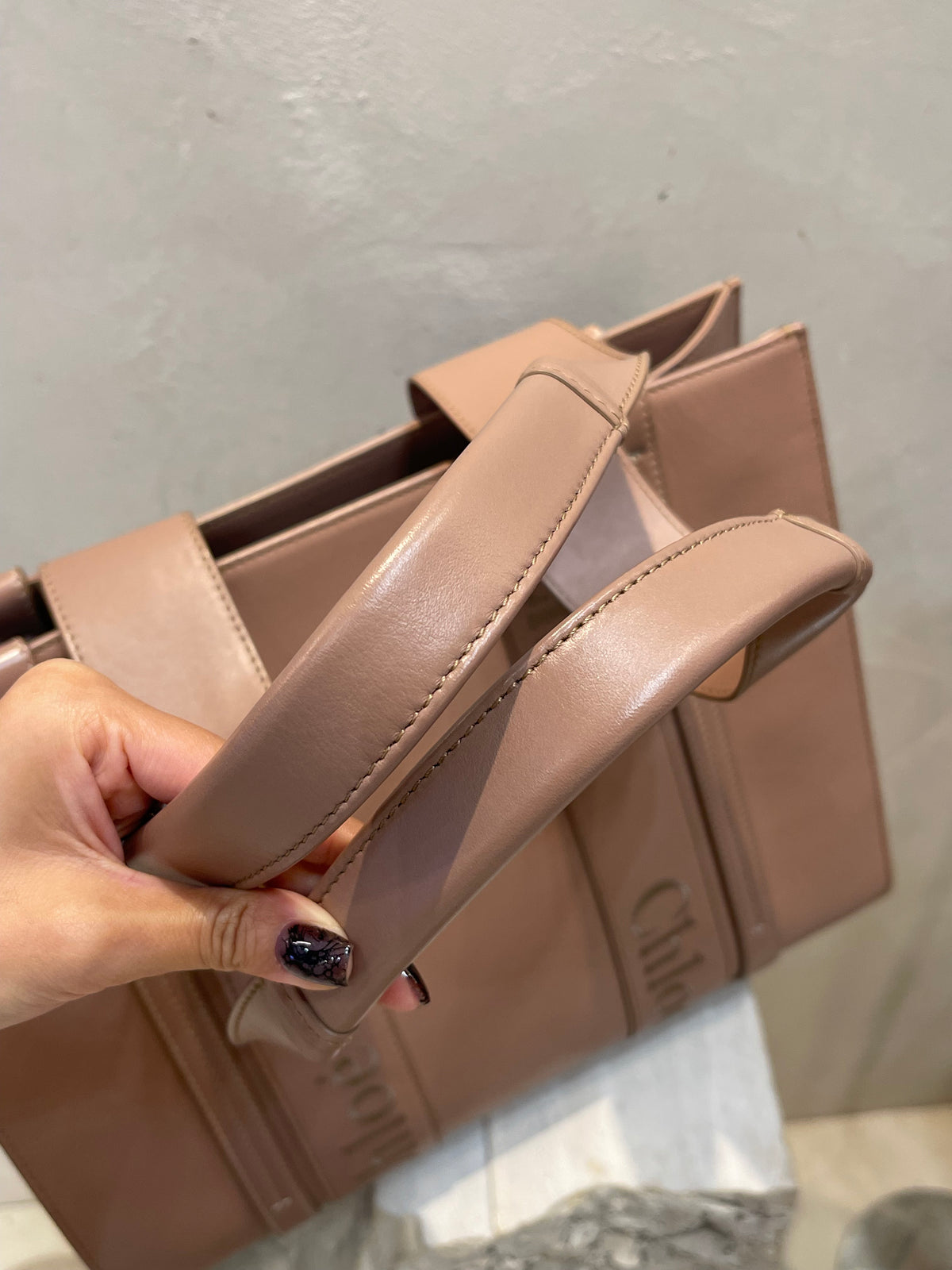 Chloé Tote Bag Woody in pelle