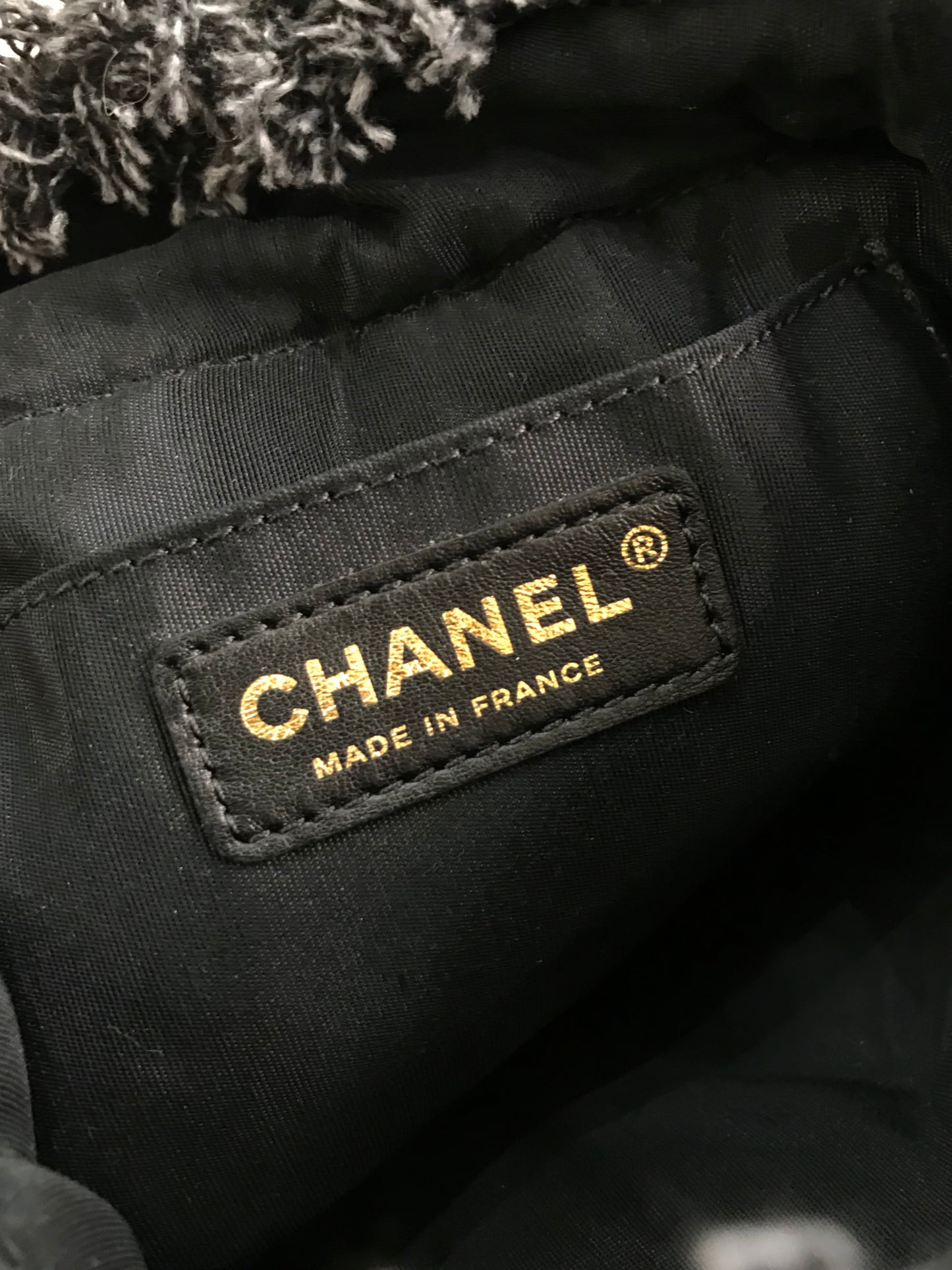 Chanel Denim Quilted Mood Mini Bucket Bag With Chain