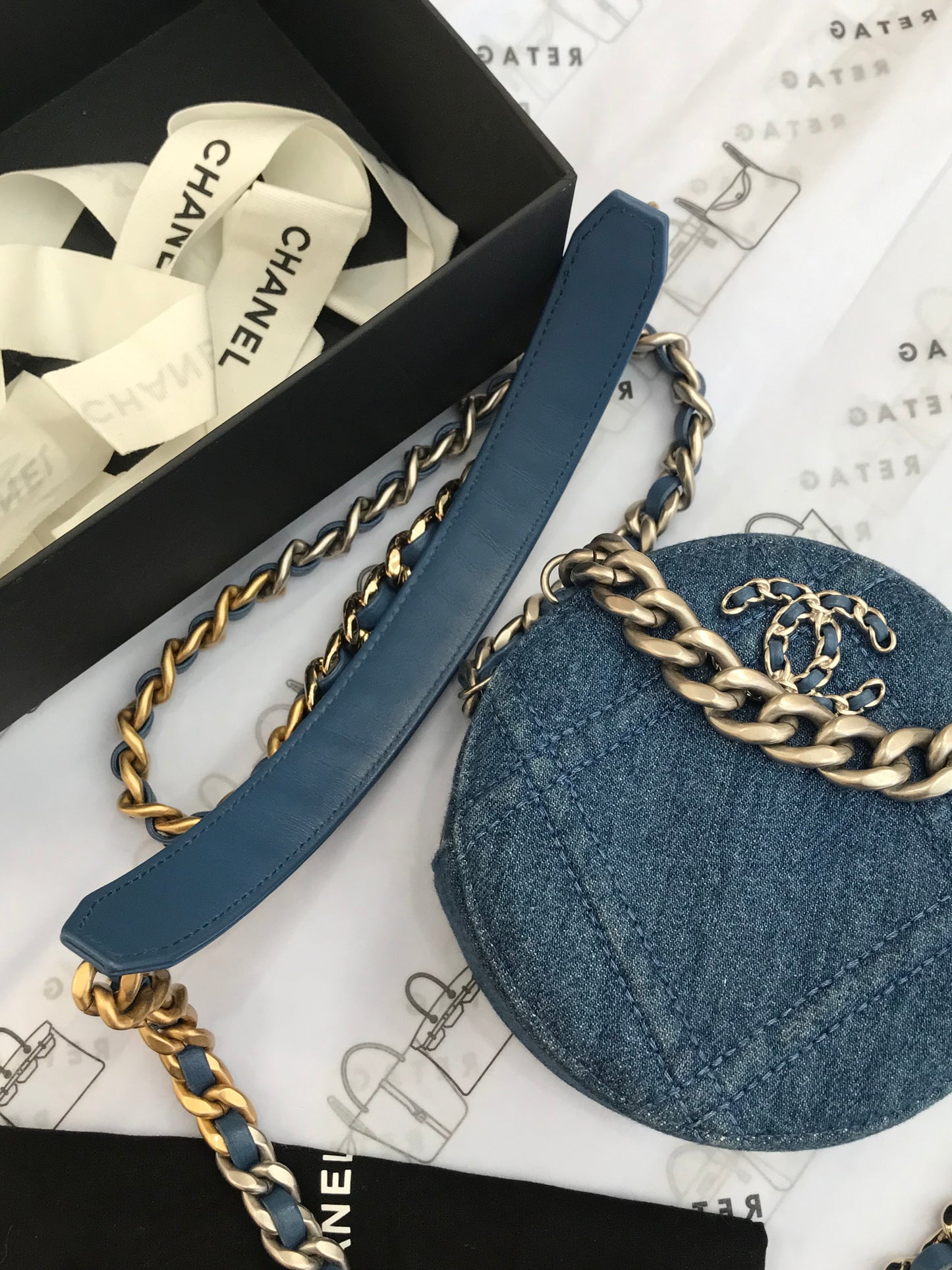 Chanel Pre-Owned Denim 19 Round