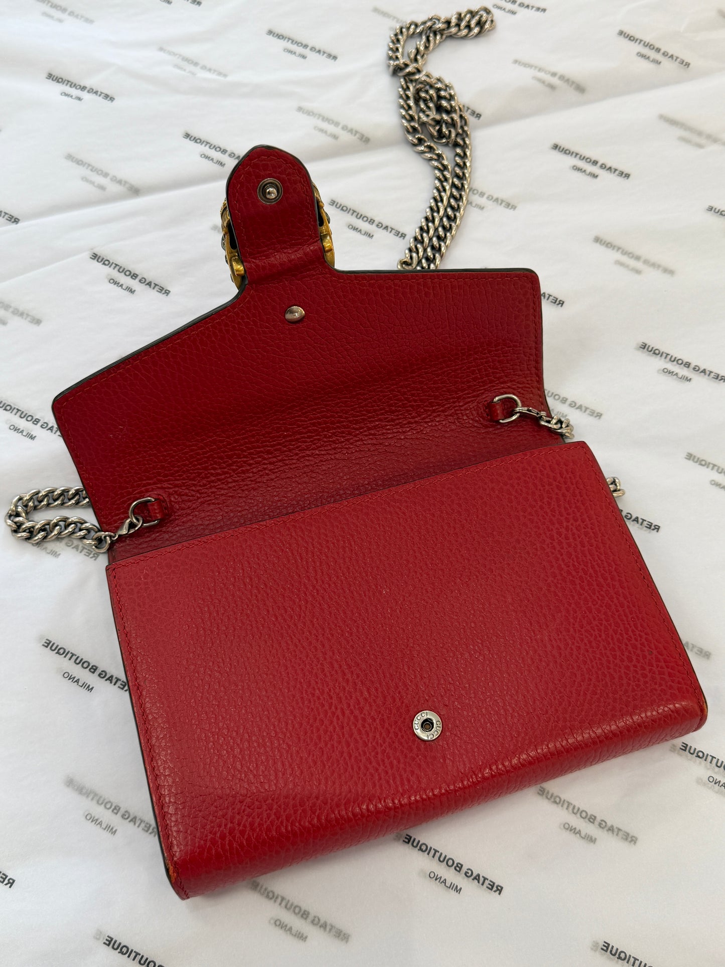 Gucci Dionysus Chain Wallet in Pelle