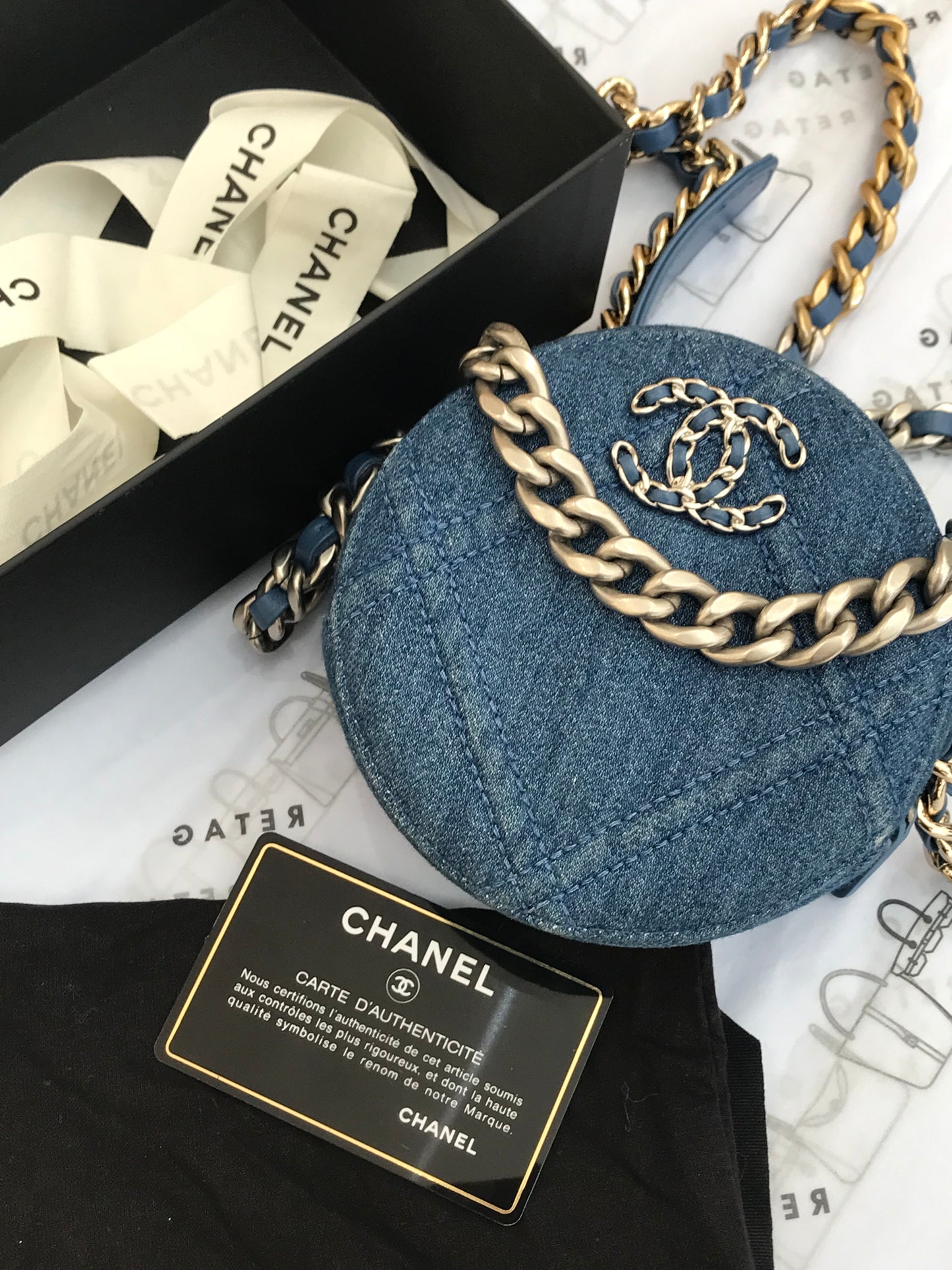 Chanel Pre-Owned Denim 19 Round
