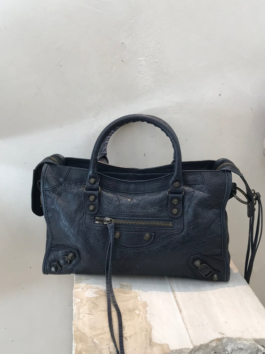Balenciaga City Blu Scuro TG Small