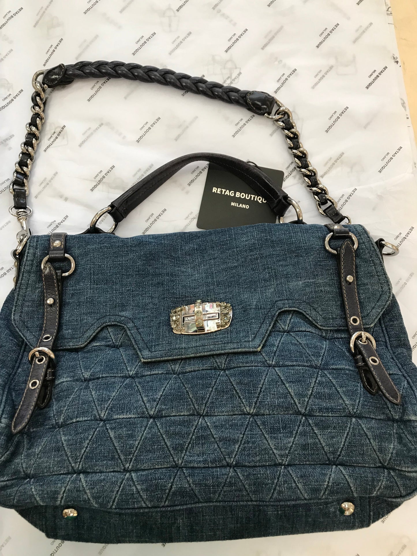 Miumiu Tote Bag in Denim