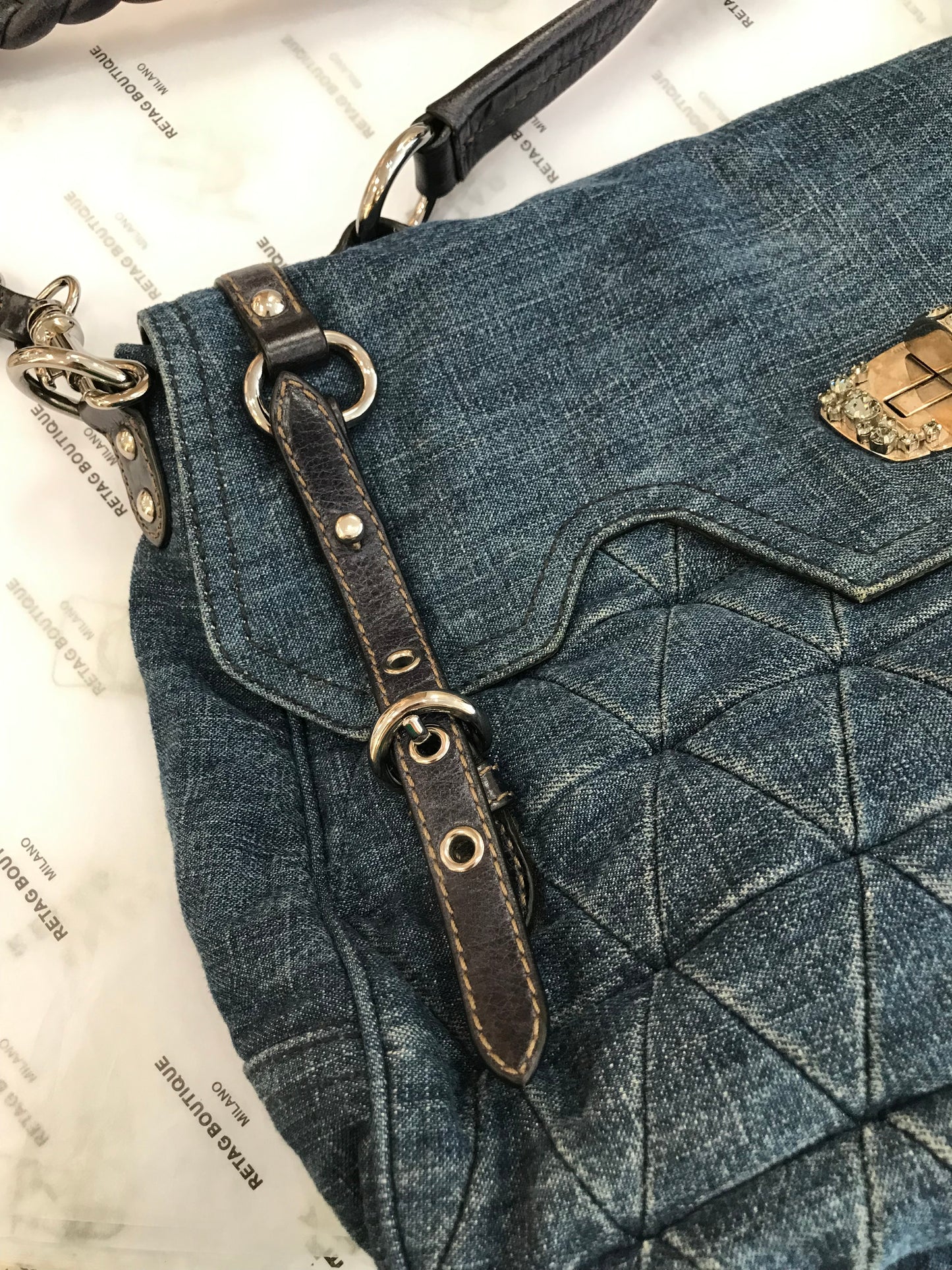 Miumiu Tote Bag in Denim