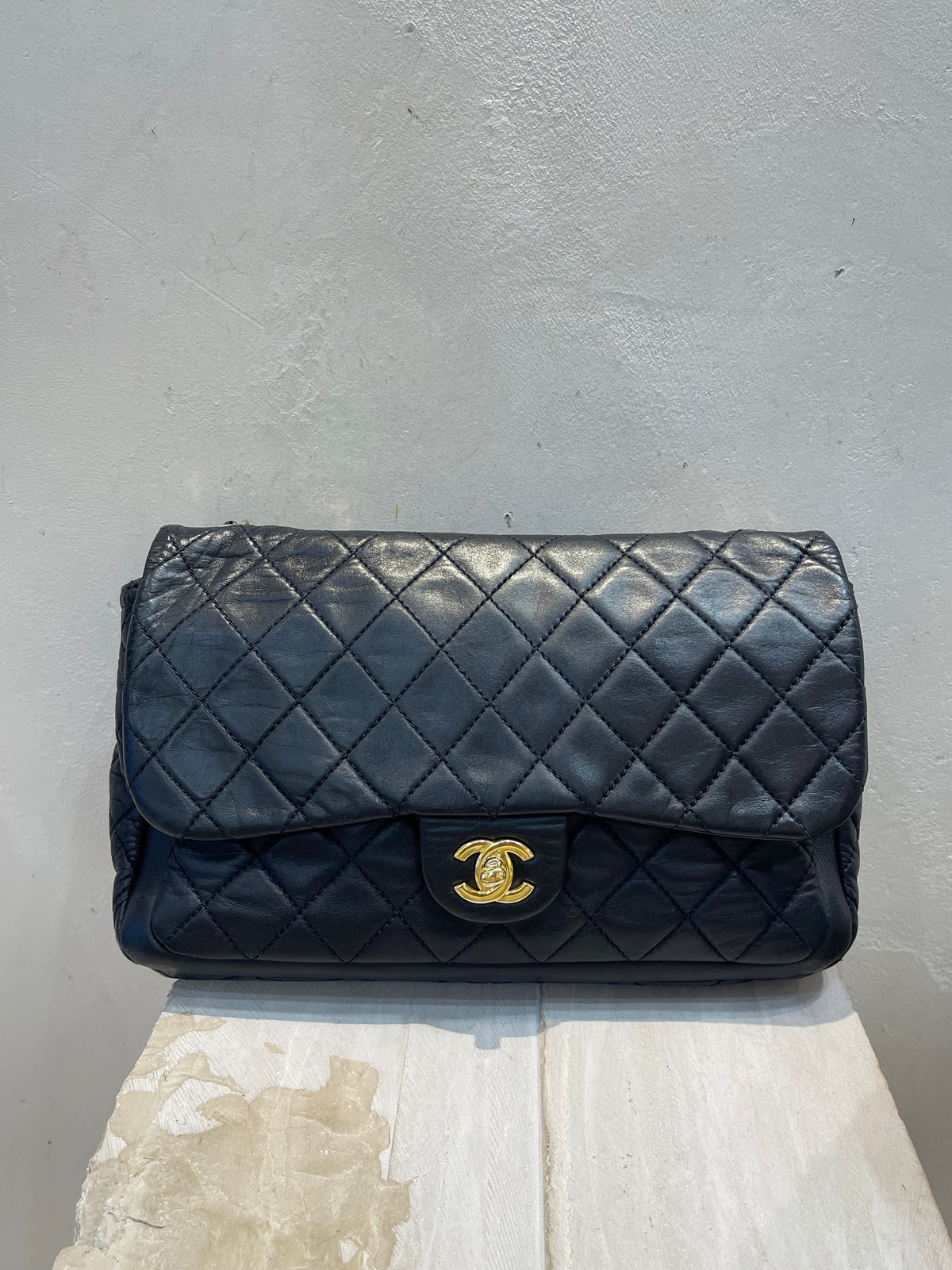 Chanel Borsa in Pelle Blu Scuro