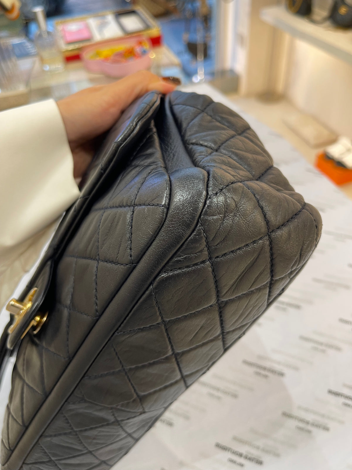Chanel Borsa in Pelle Blu Scuro