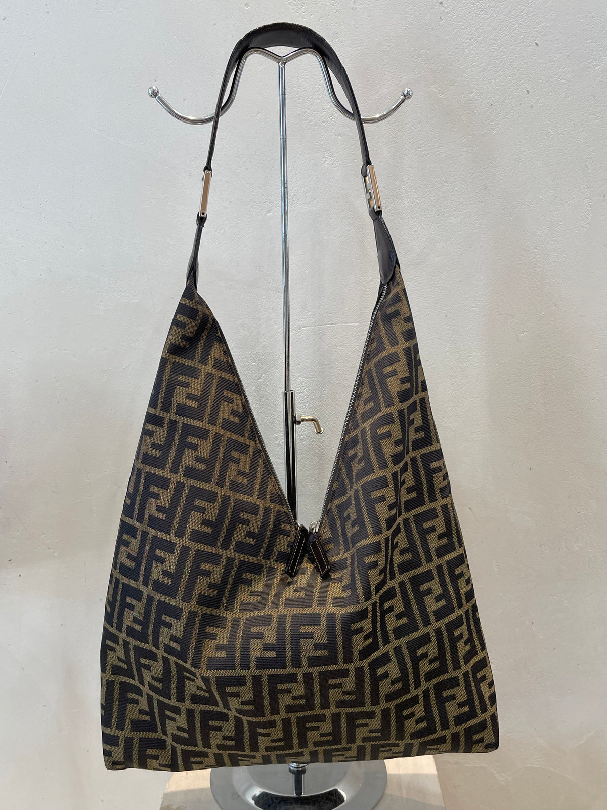 Fendi Zucca Hobo Shoulder Bag