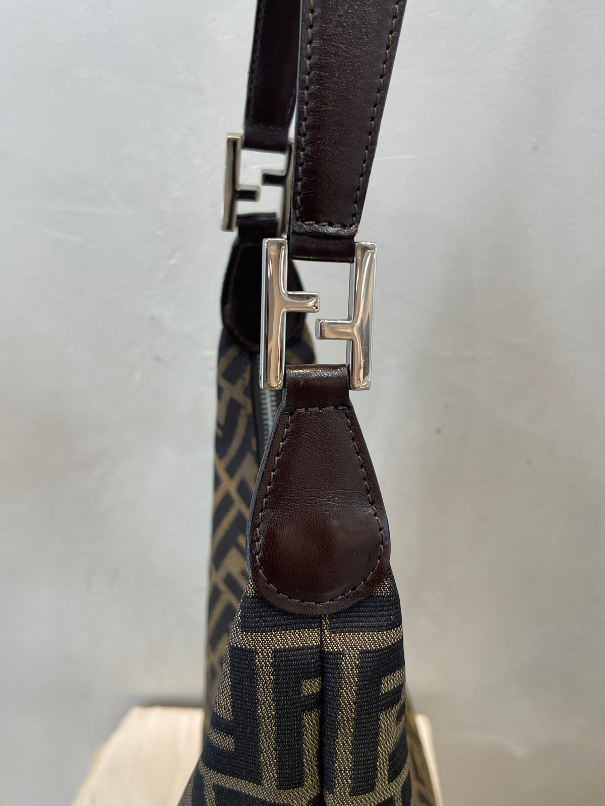 Fendi Zucca Hobo Shoulder Bag