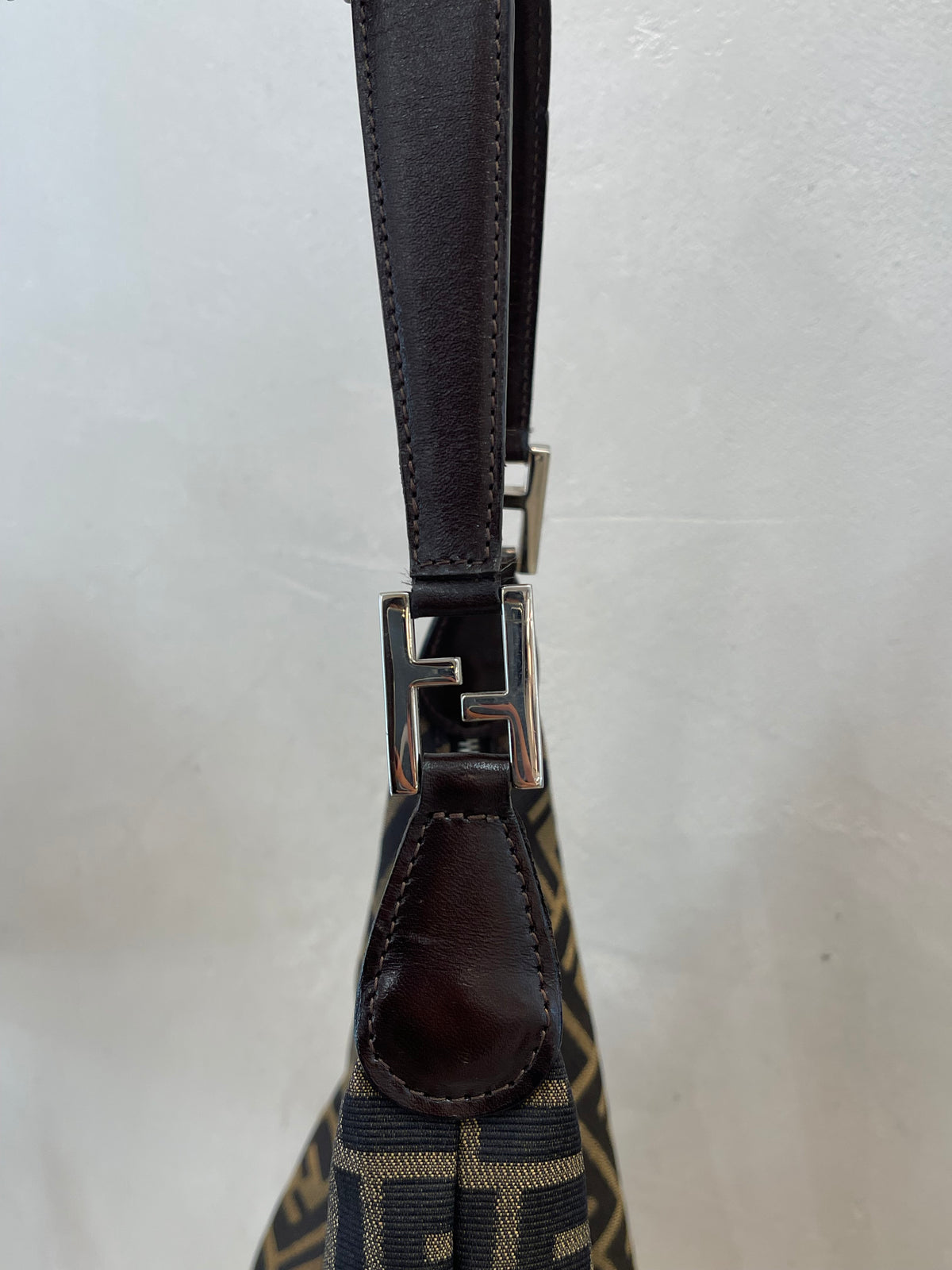 Fendi Zucca Hobo Shoulder Bag