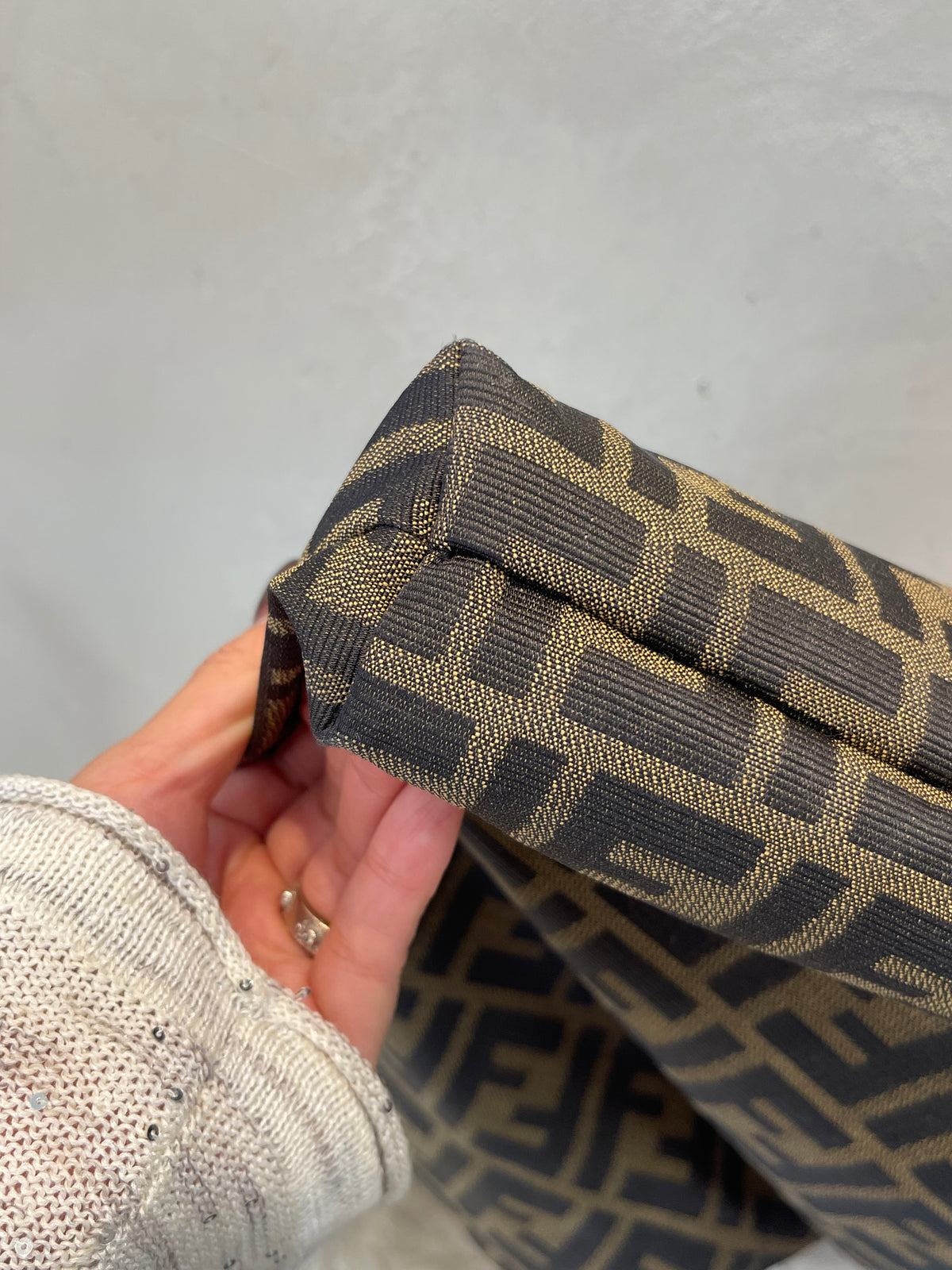 Fendi Zucca Hobo Shoulder Bag